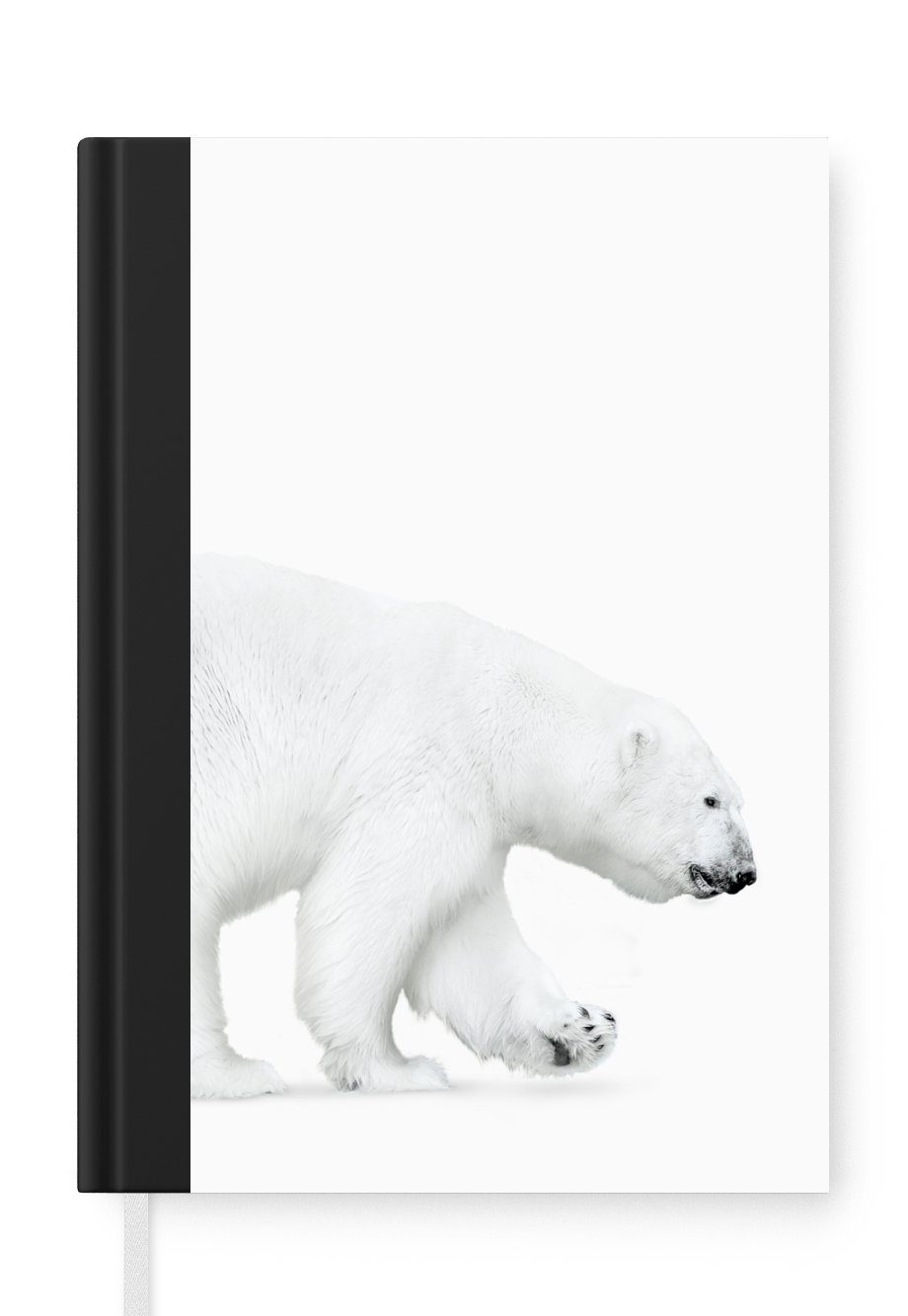 MuchoWow Notizbuch Eisbär - Tiere - Weiß, Journal, Merkzettel, Tagebuch, Notizheft, A5, 98 Seiten, Haushaltsbuch