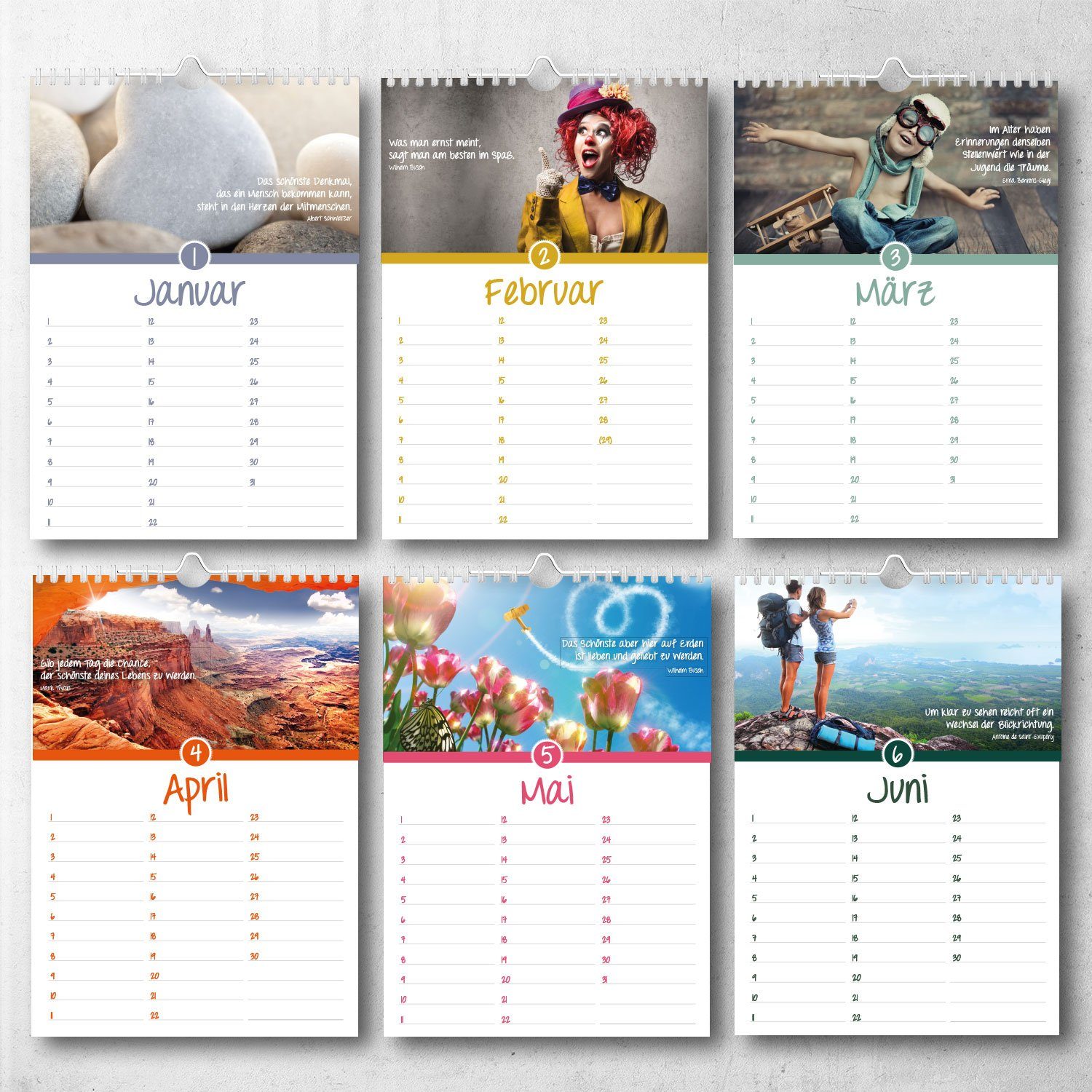 Timr Platzset Geburtstagswandkalender mit Sprüchen und günstig online kaufen