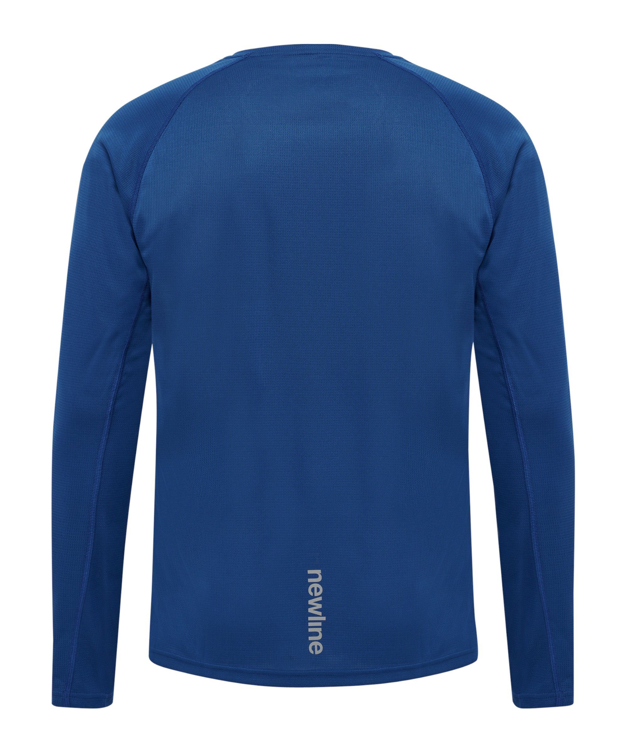 Running NewLine default langarm Core T-Shirt Shirt blau