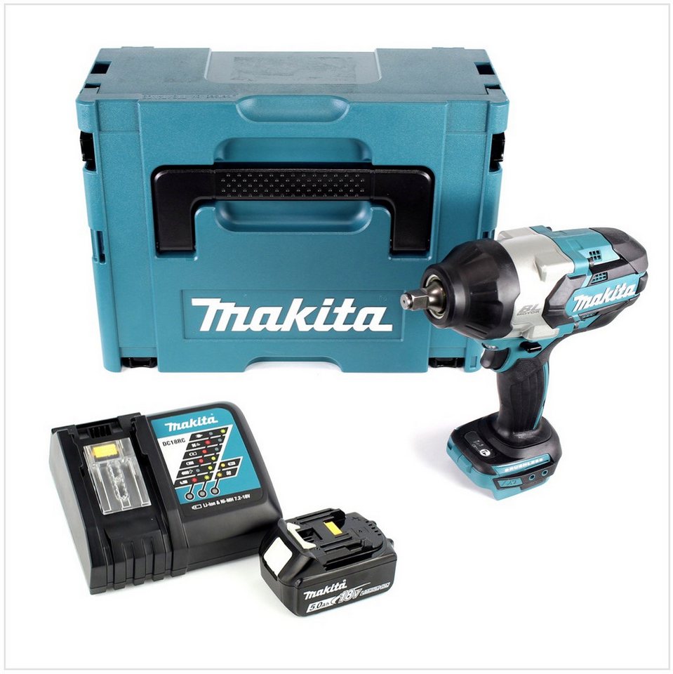 Thumbnail - Makita Akku-Schlagschrauber DTW 1002 RT1J Akku Schlagschrauber 1/2“ 18V 1000Nm Brushless + 1x Akk