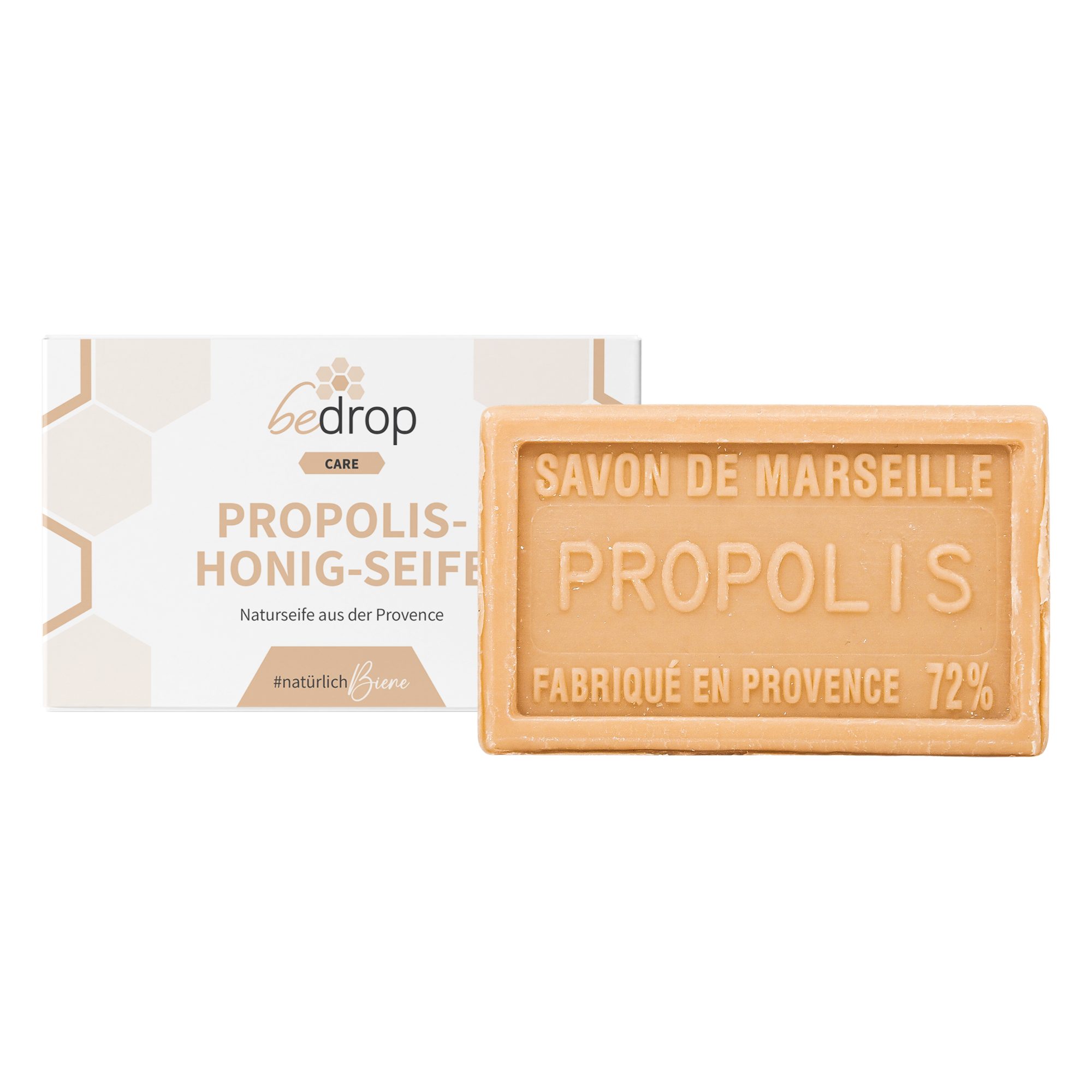 bedrop Handseife Propolis-Honig-Seife natürliche Handseife/Körperseife aus der Provence, für eine natürliche, feuchtigkeitsspendende Reinigung