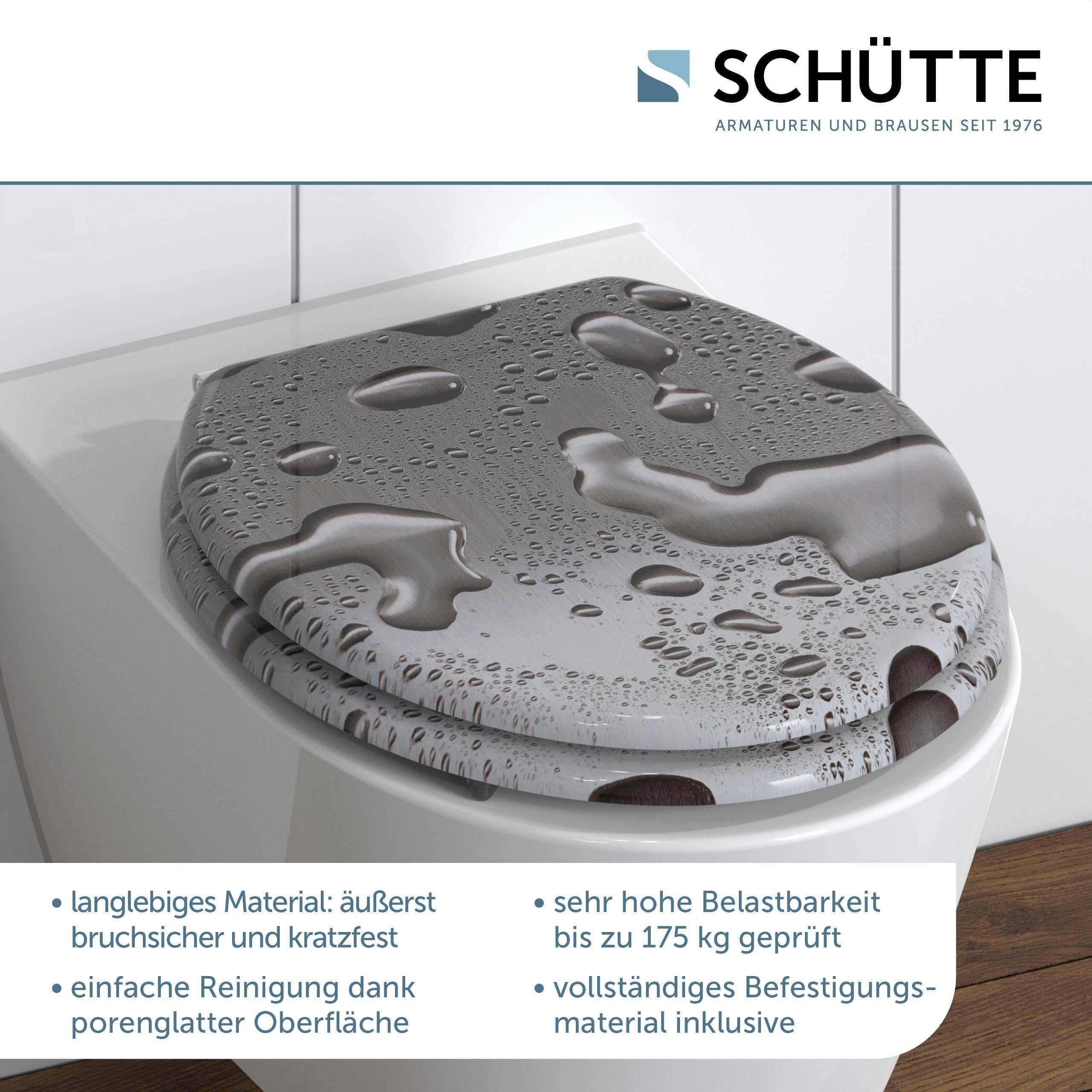 Schütte WC-Sitz Grey Steel, MDF-Holzkern günstig online kaufen