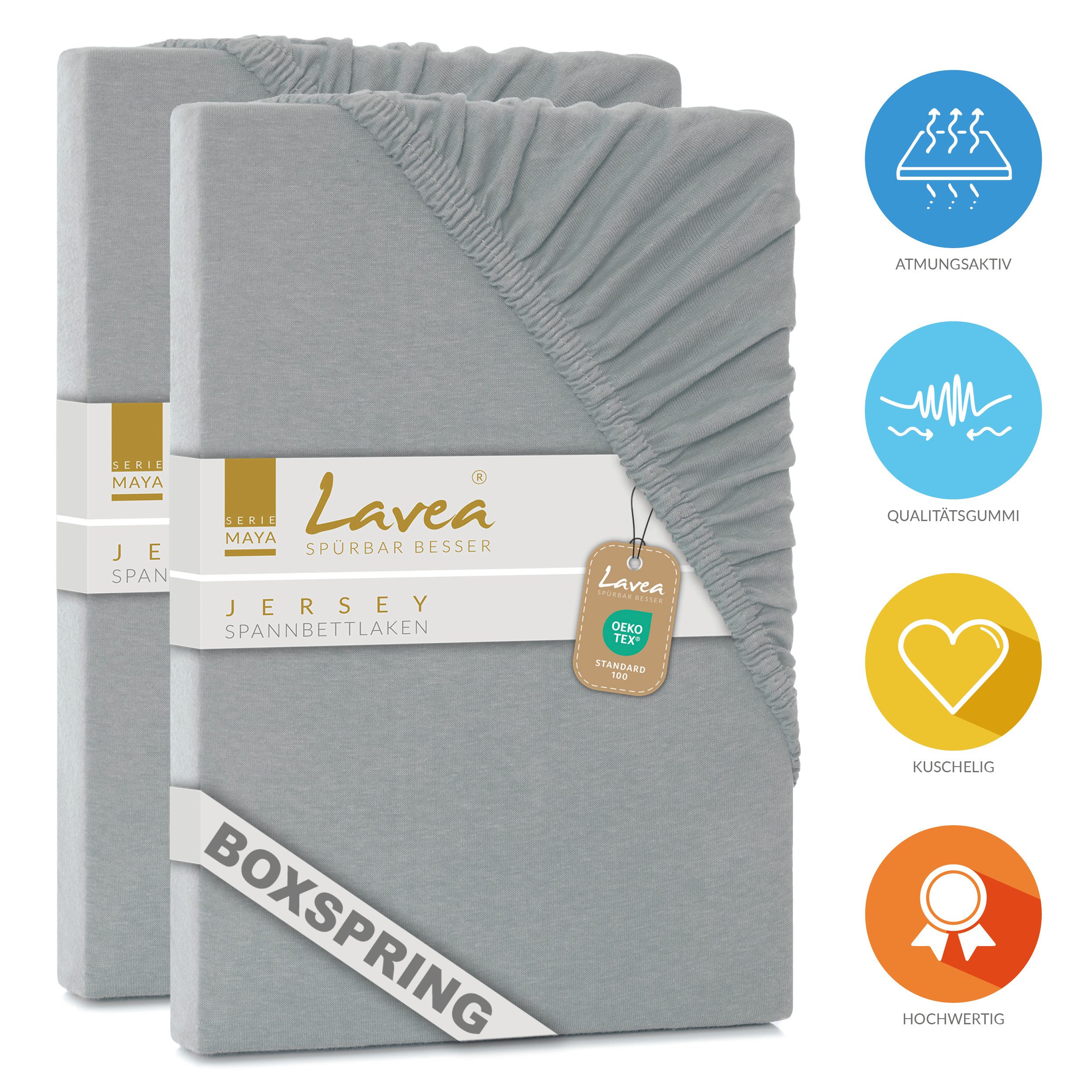 Lavea Spannbettlaken Maya, in Gr. 60x140, 90x200, 120x200, 140x200, 180x200 günstig online kaufen