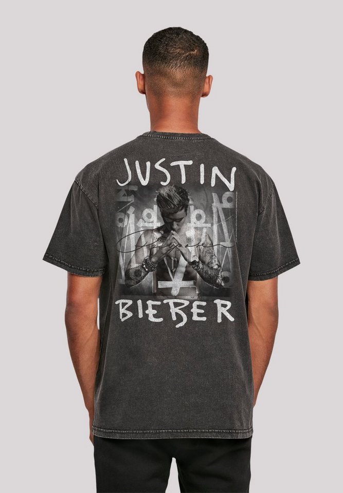 F4NT4STIC T-Shirt Justin Bieber Purpose Album Cover Premium Qualität, Musik,  By Rock Off, Hochwertige Baumwollqualität