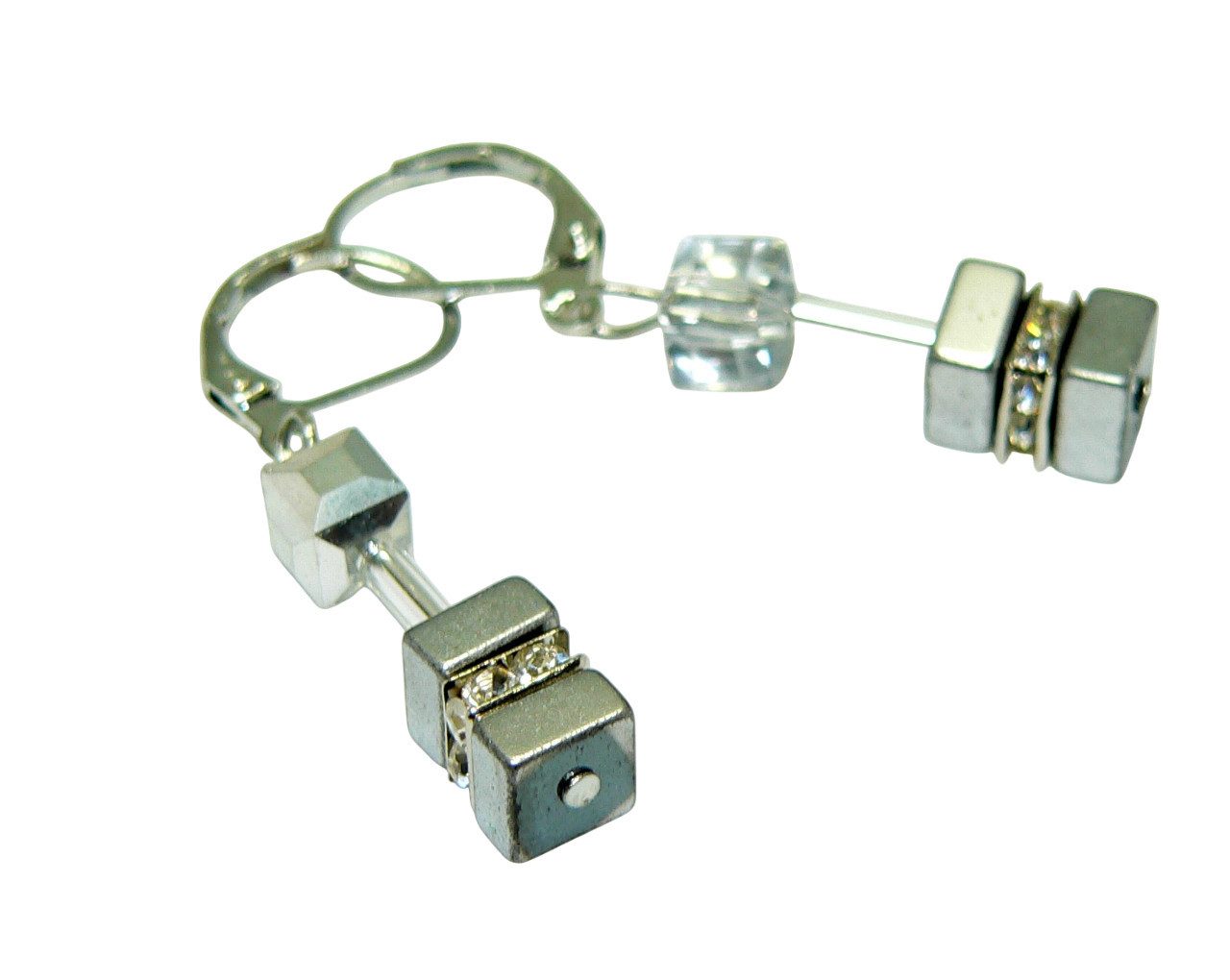 traumschmuck Paar Ohrhänger 536ao Ohrhänger Würfel Cube Hämatit Silber matt günstig online kaufen