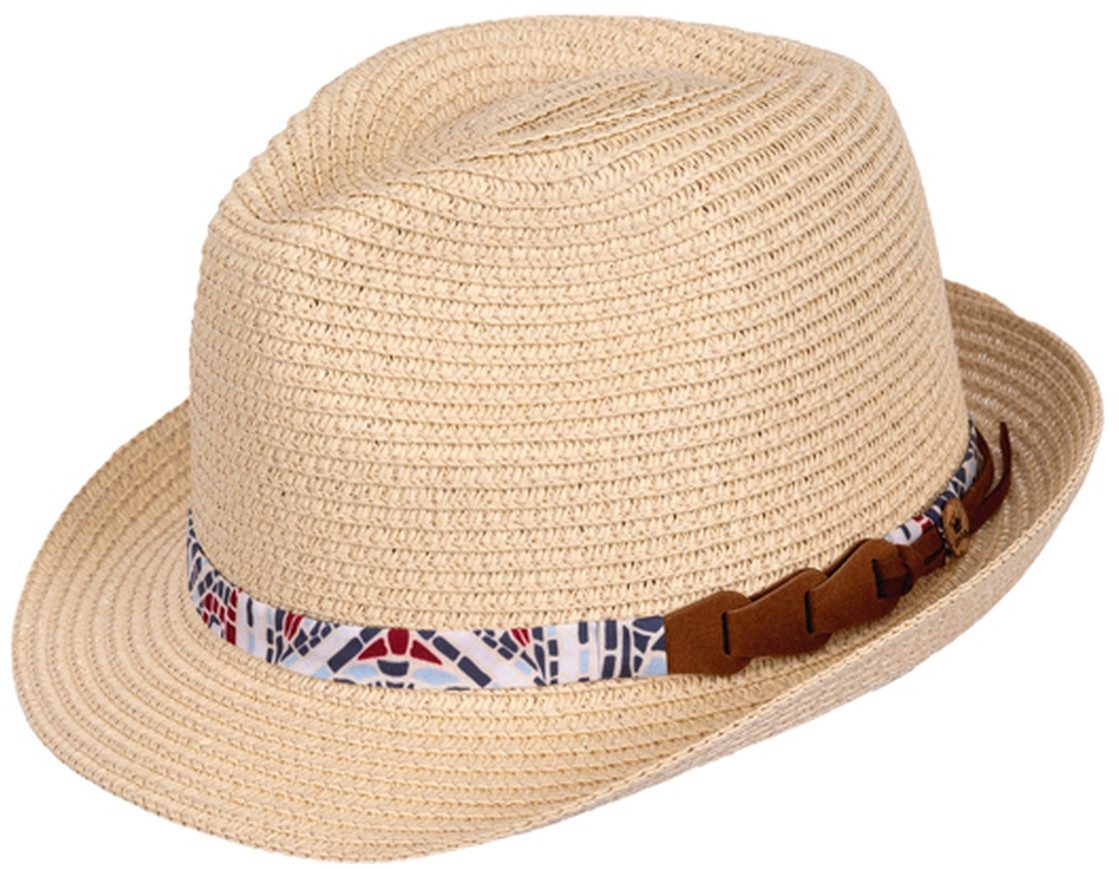 Balke Strohhut Trilby aus 100% Papier mit Zierband