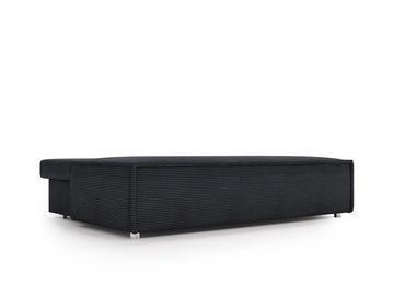 Fun Möbel Schlafsofa Sofa Designersofa EMMA 3-Sitzer mit Schlaffunktion, inkl. 2 Rückenkissen, mit Bettkasten