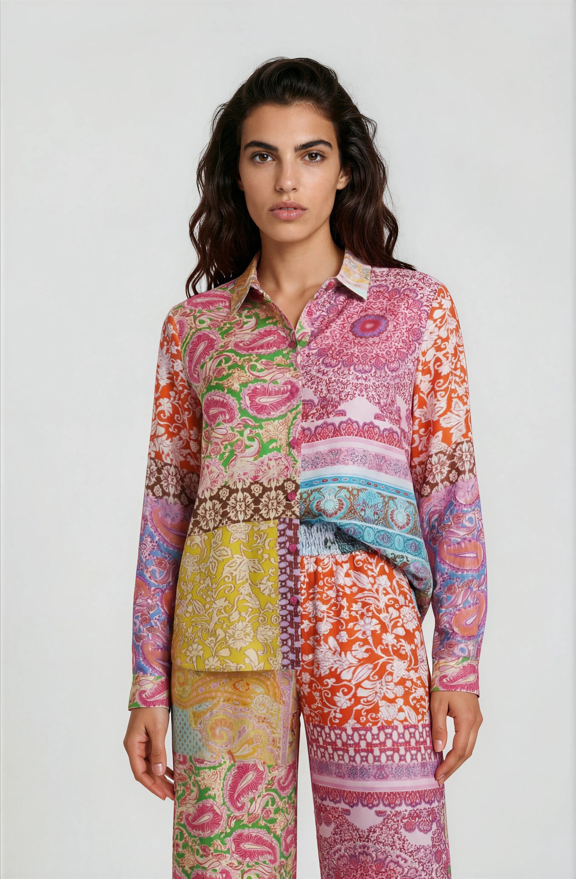 Milano Italy Langarmbluse mit All Over Print