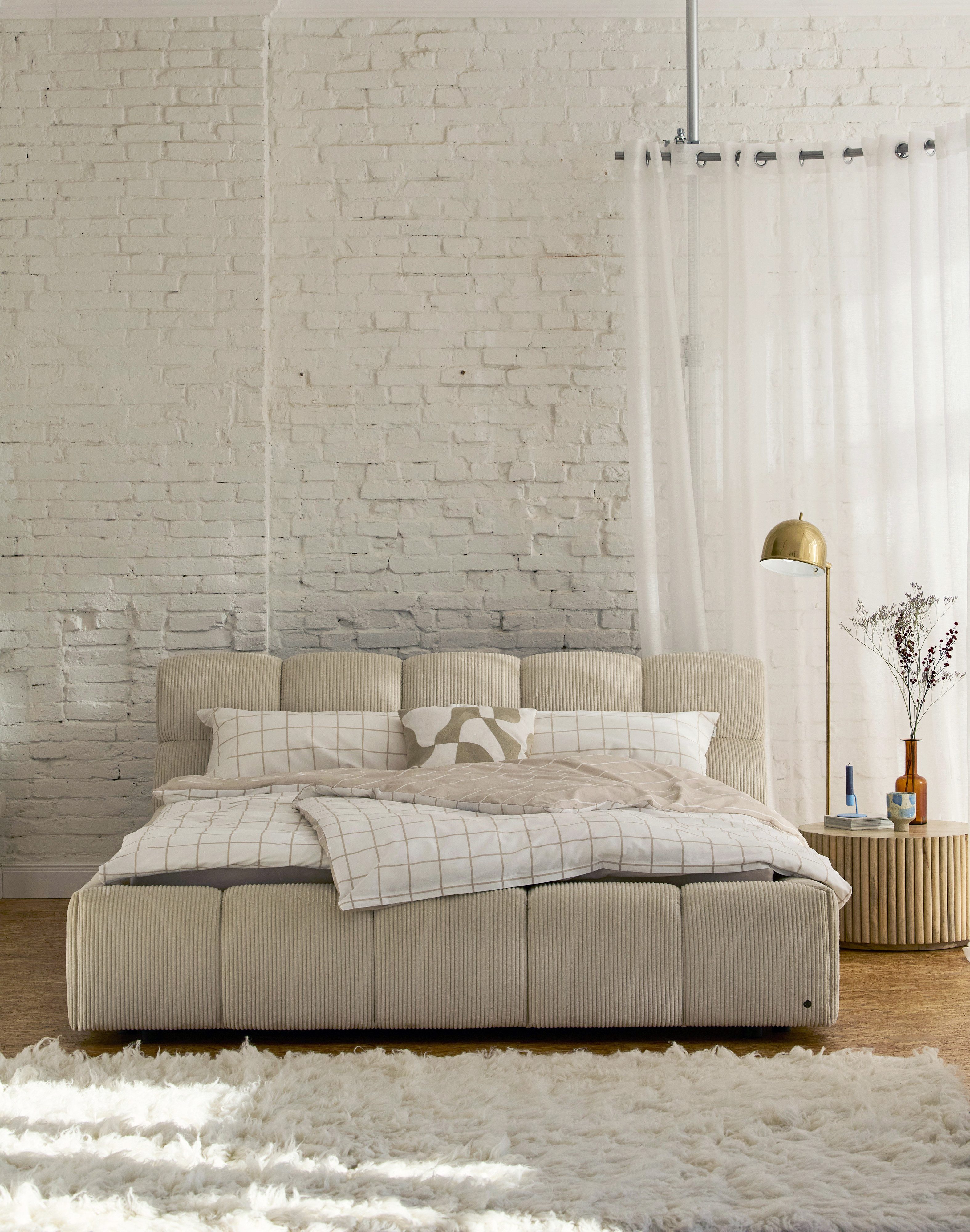 TOM TAILOR HOME Polsterbett SOFT CUBE mit markanter Kachelsteppung und optionalem Stauraum, weiche Umrandung, hochwertig verarbeitet