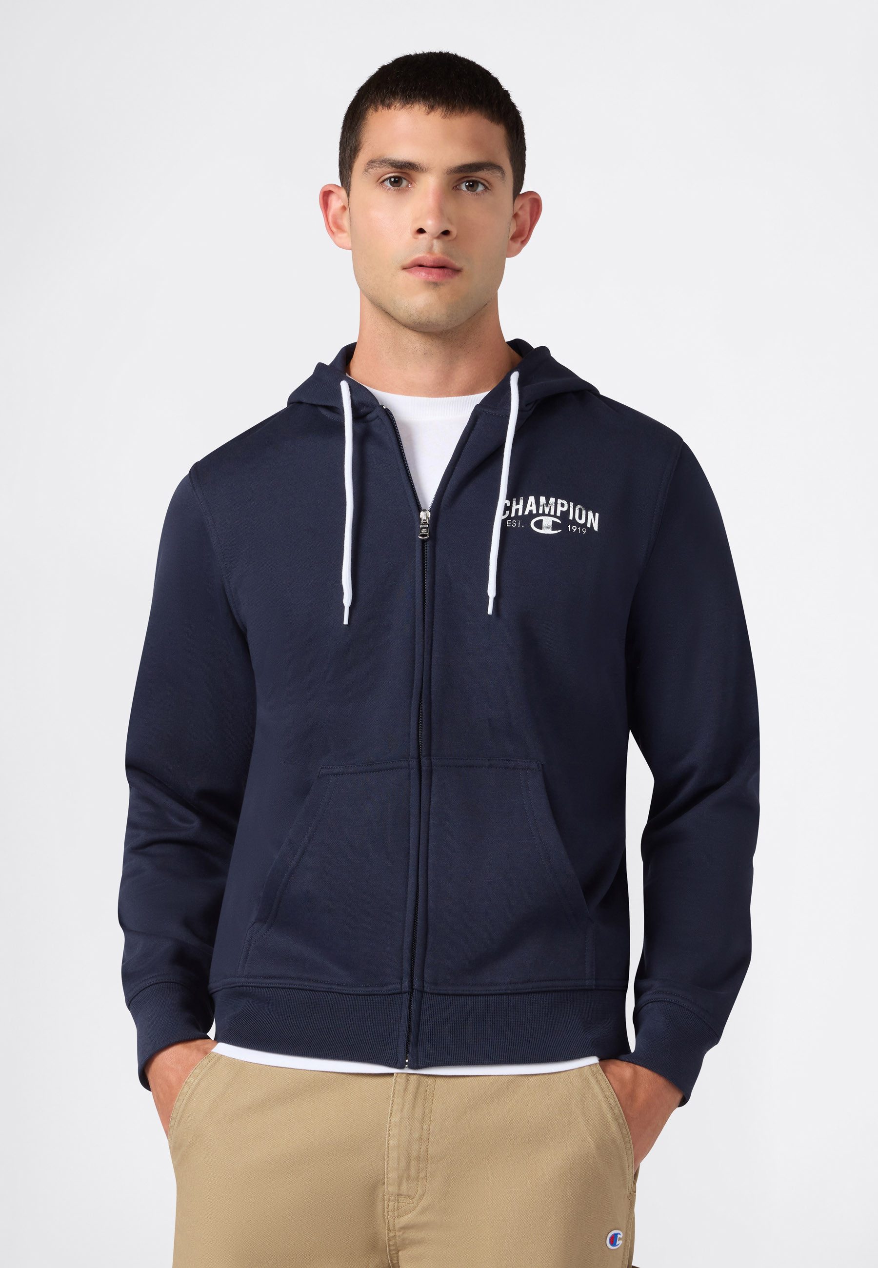 Champion Kapuzensweatjacke SPORTWEAR ZIP-UP HOODIE Standard Fit mit durchgehendem Reißverschluss, Langarm-Design, Standard Fit