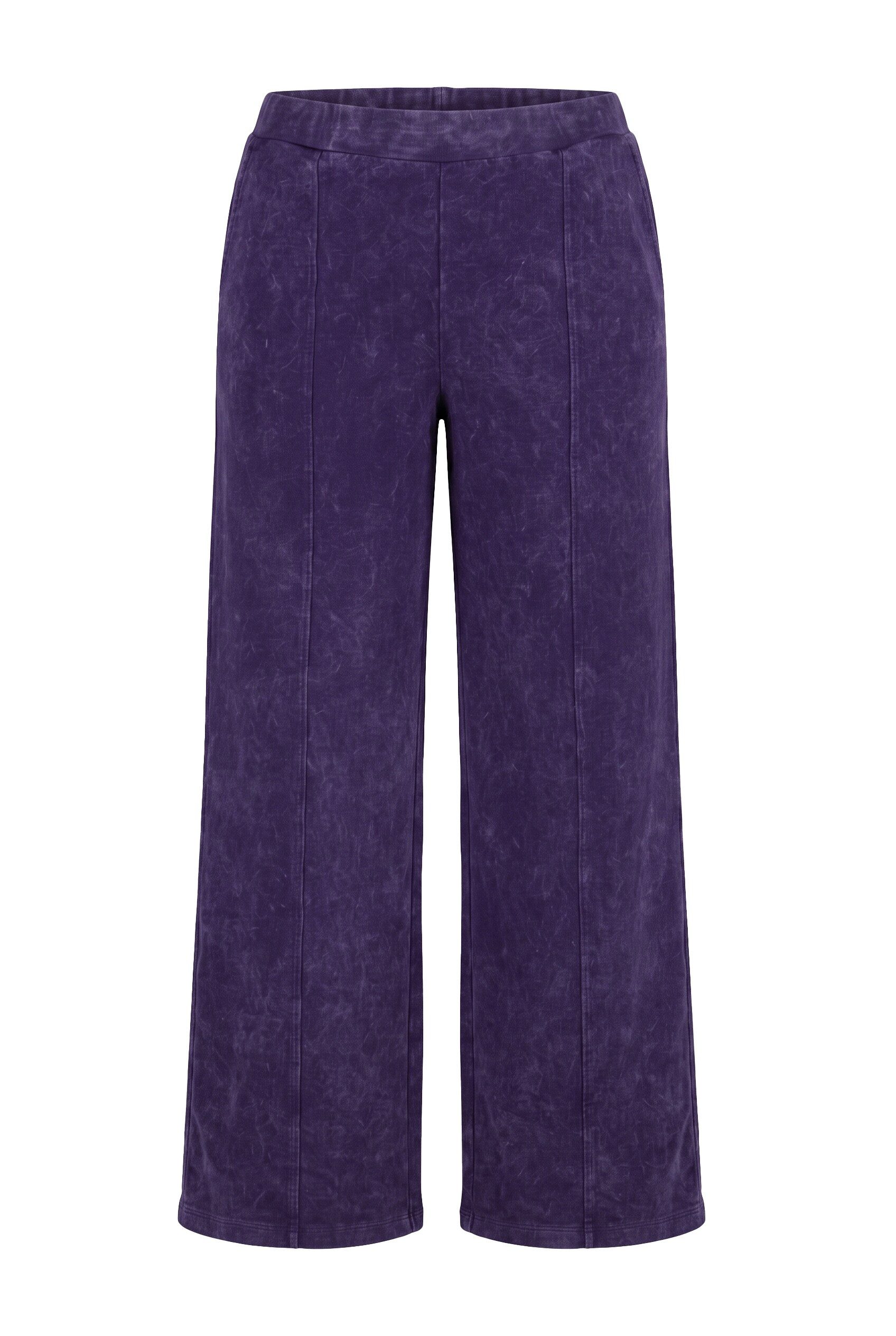 MIAMODA Jogginghose Sweathose weites gerades Bein Ziernaht