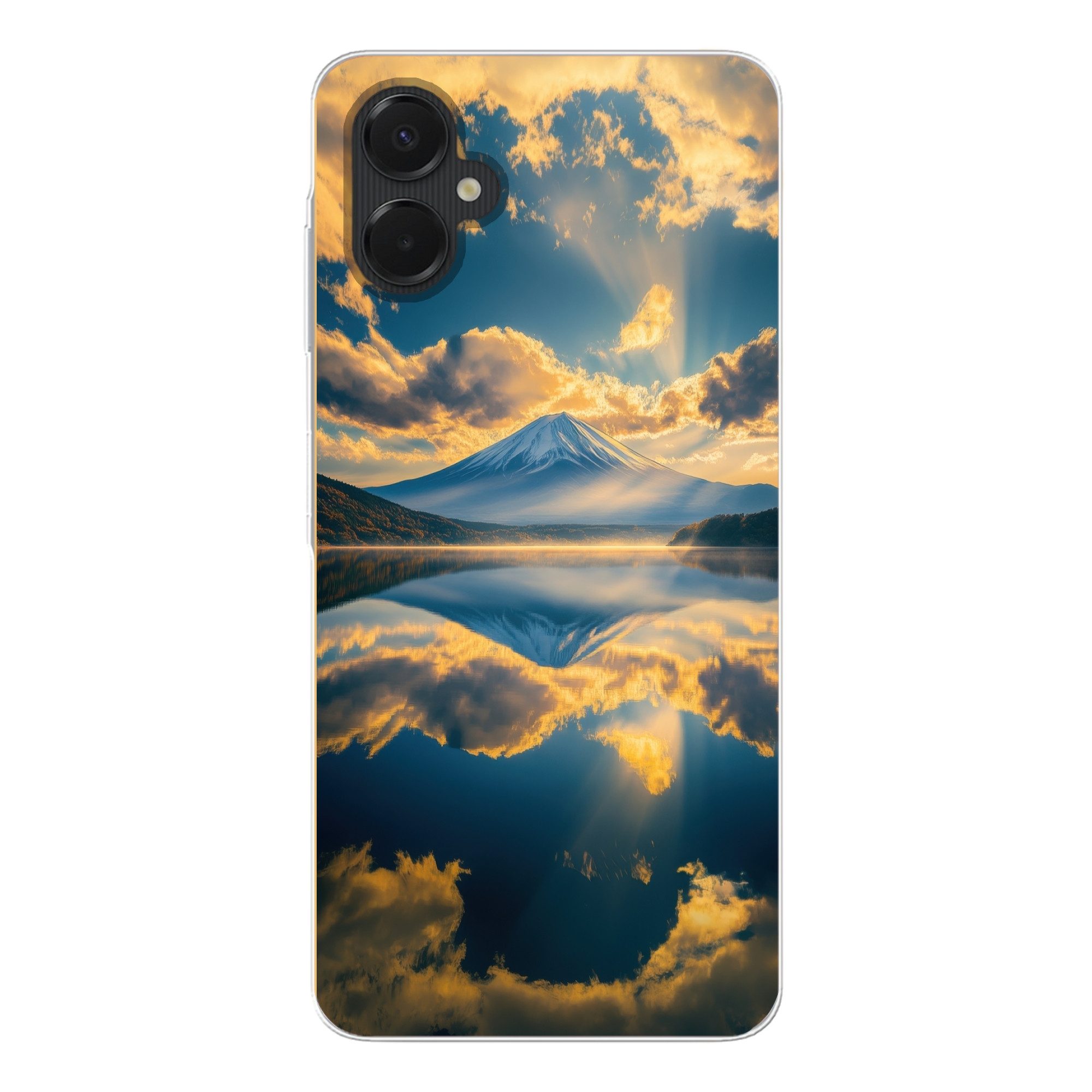 MuchoWow Handyhülle für Samsung Galaxy A06 5G Berg - Fluss - Sonnenuntergang, Smartphone-Bumper, Print, Handy Schutzhülle Dünn