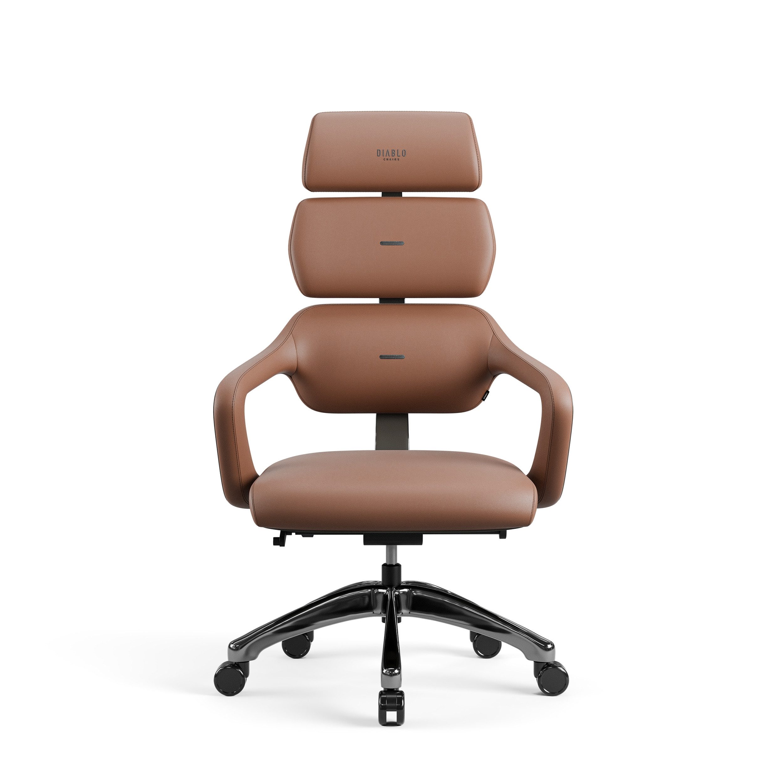 DIABLO CHAIRS Chefsessel V-Modular Öko-Leder ergonomisch Aluminiumbase 136kg (Modulare Rückenlehne, 4-Punkt-Verstellung, Öko-Leder, Wippmodus), Modulare Rückenlehne Kopfstütze Wippmechanik 4-Punkt