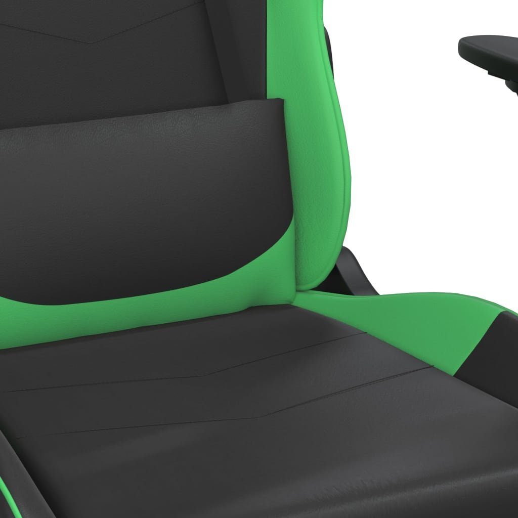 vidaXL Bürostuhl Offi Grün grün Schwarz Fußstütze mit und und Schwarz | Schwarz Home Massage grün Gaming-Stuhl Kunstleder