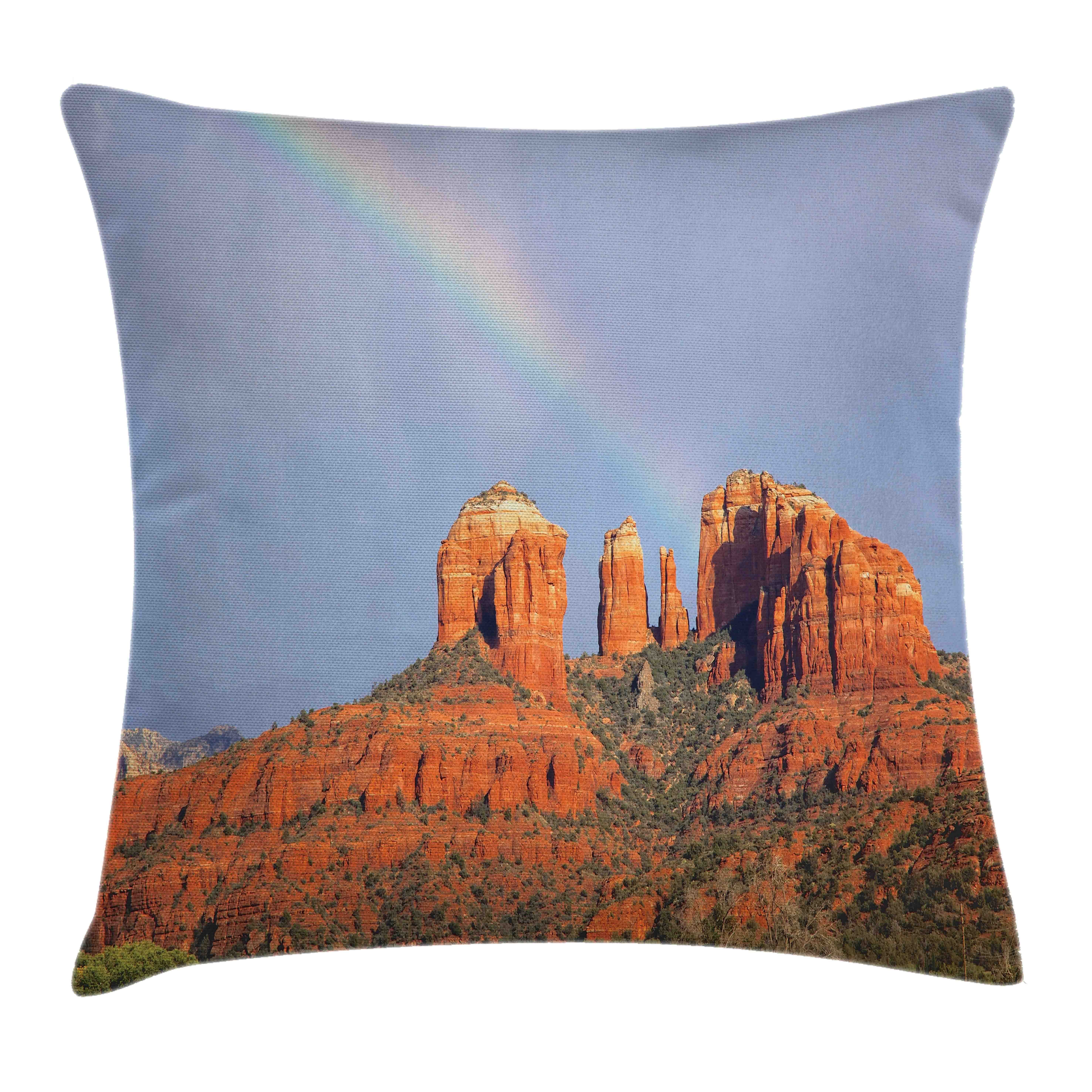 Kissenbezüge Waschbar mit Reißverschluss Kissenhülle mit Farbfesten Klaren Farben Beidseitiger Druck, Abakuhaus (1 Stück), Arizona Regenbogen über Grand Canyon