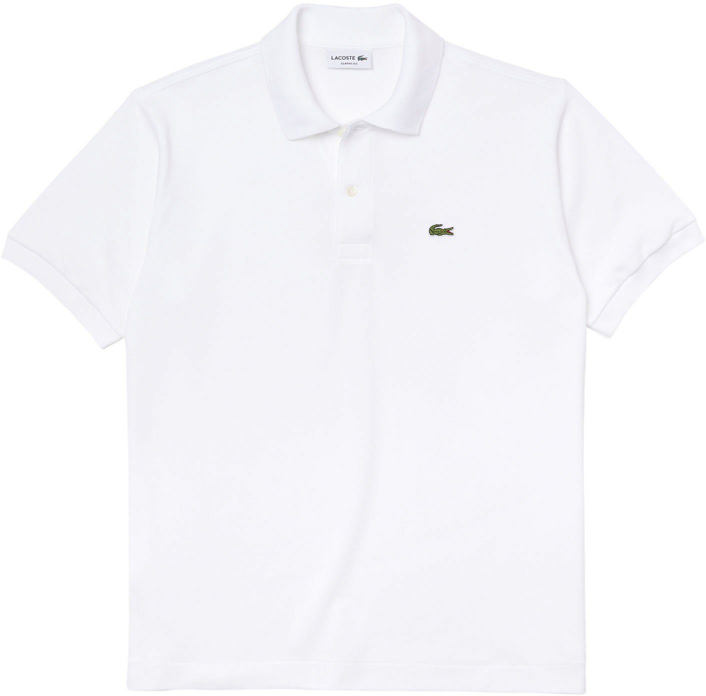 in Lacoste (1-tlg) mit Knöpfen weiß Perlmuttoptik Poloshirt