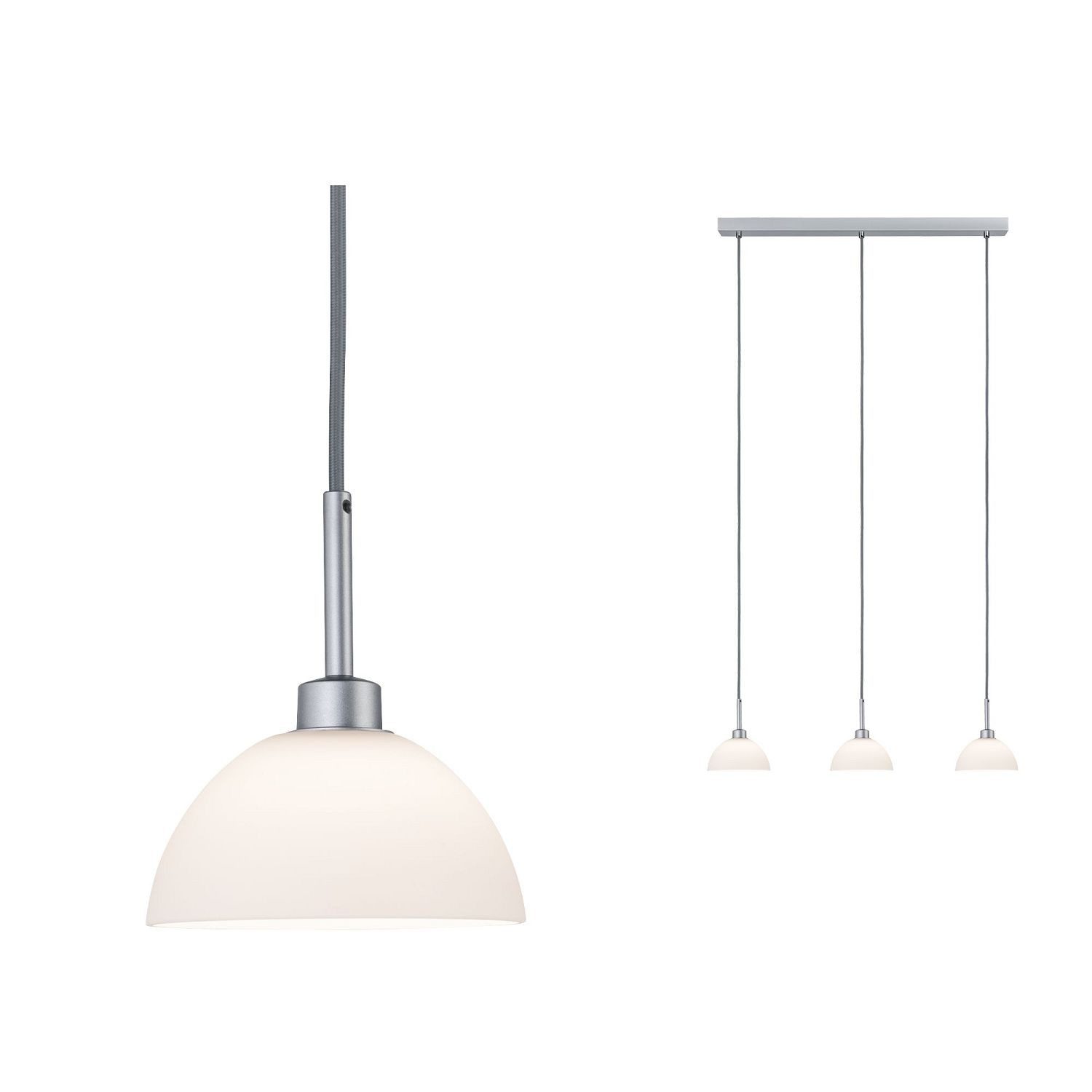 Paulmann Pendelleuchte Paulmann Parana Pendelleuchte max.3x40W GU10 Weiß/Chrom matt 230V