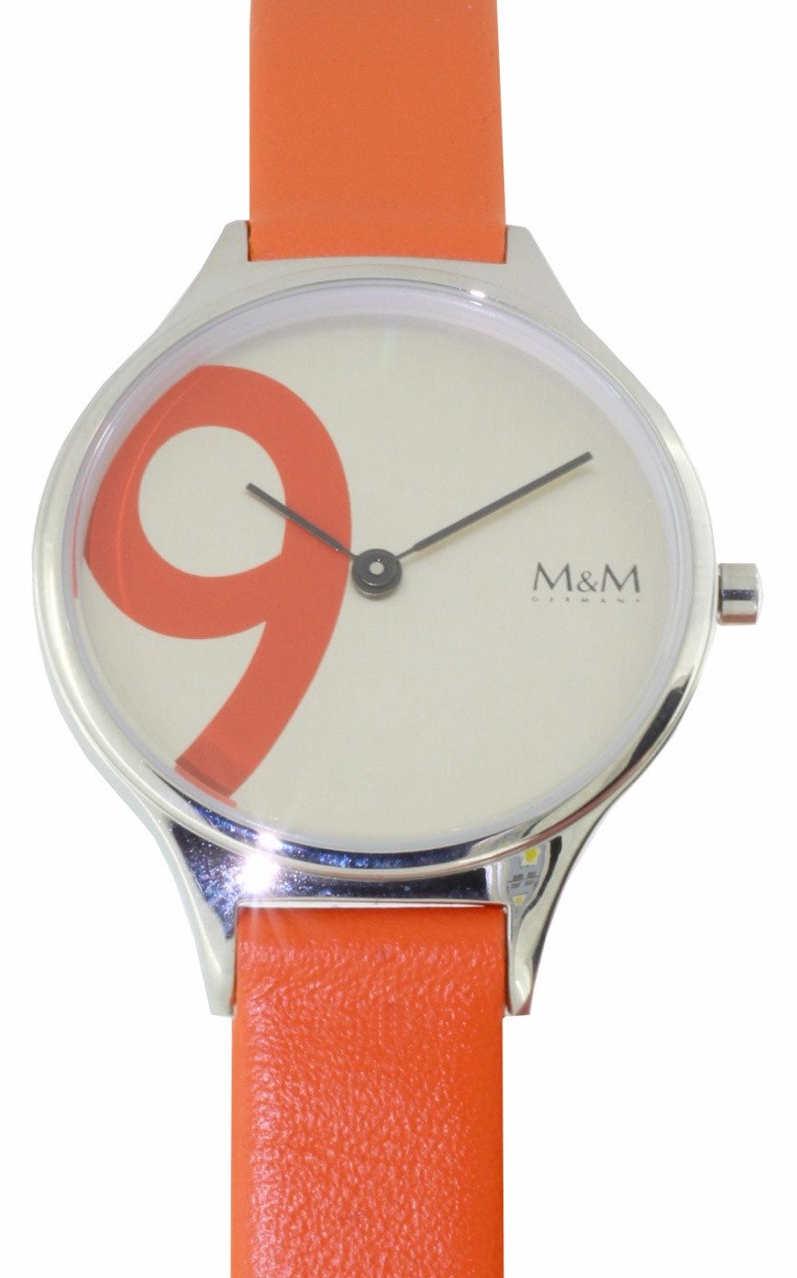 M&M Germany Quarzuhr M&M Germany Damen Quarz Uhr M11898-7480 Big Nine