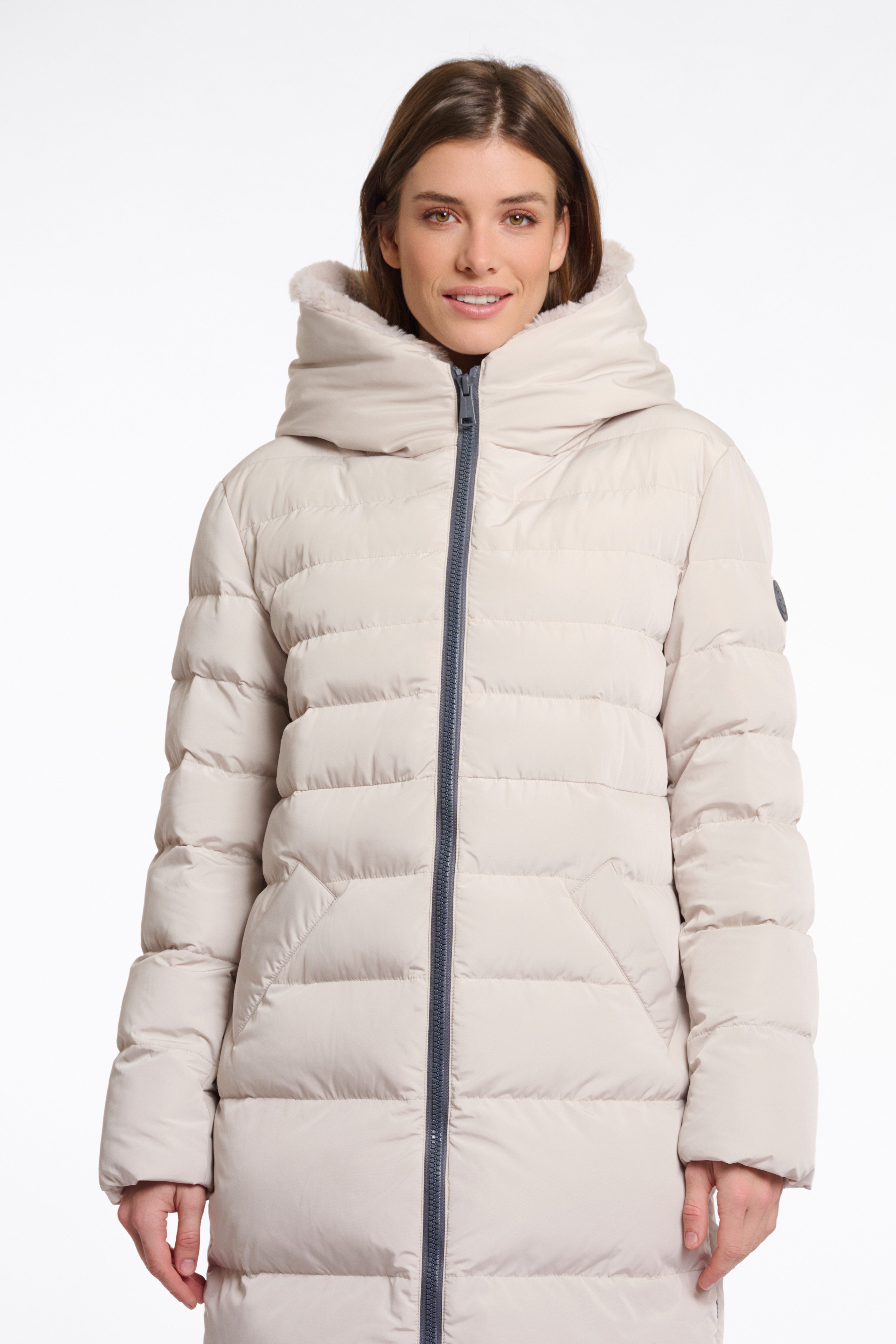 Rino & Pelle Steppmantel KEILAFUR mit Kunstfellfutter