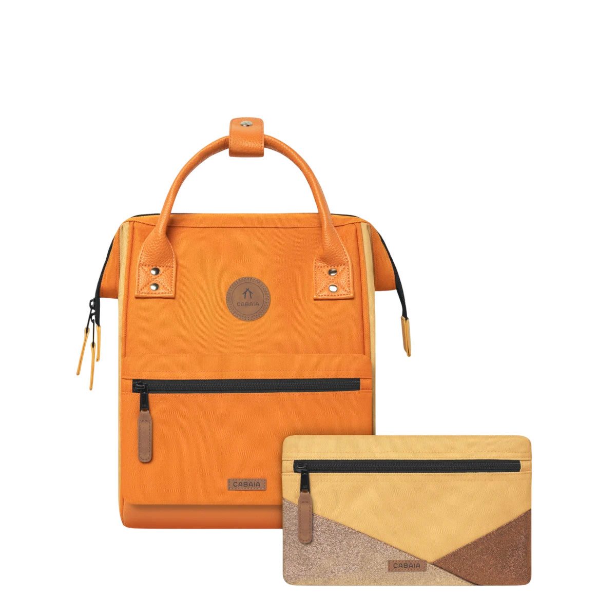 CABAIA Rucksack Grasse (Set, 3-tlg., inkl. 2 auswechselbaren Vordertaschen), Tagesrucksack mit austauschbaren Vordertaschen