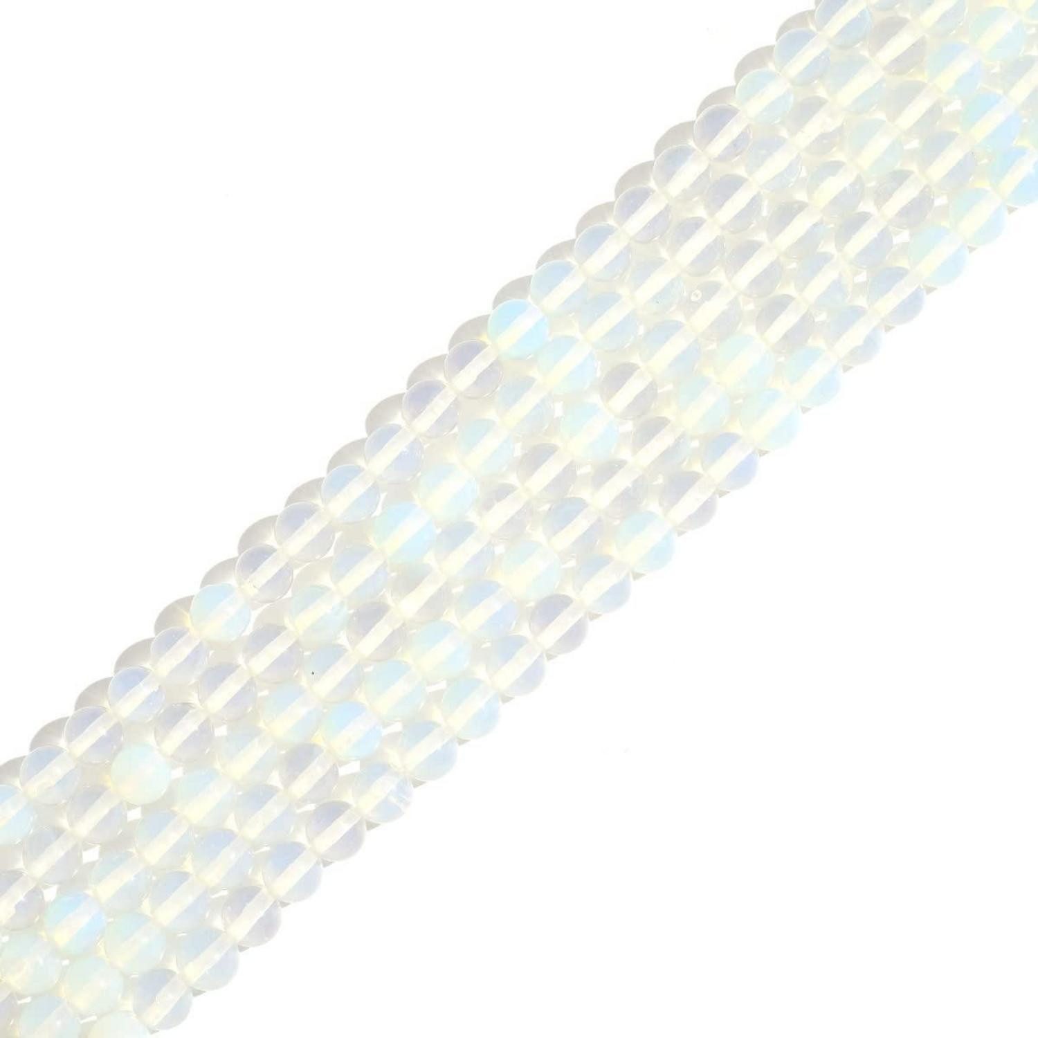 LuxusKollektion Bastelperlen Kristall Perlen 12mm Opal Naturstein, (1-tlg)
