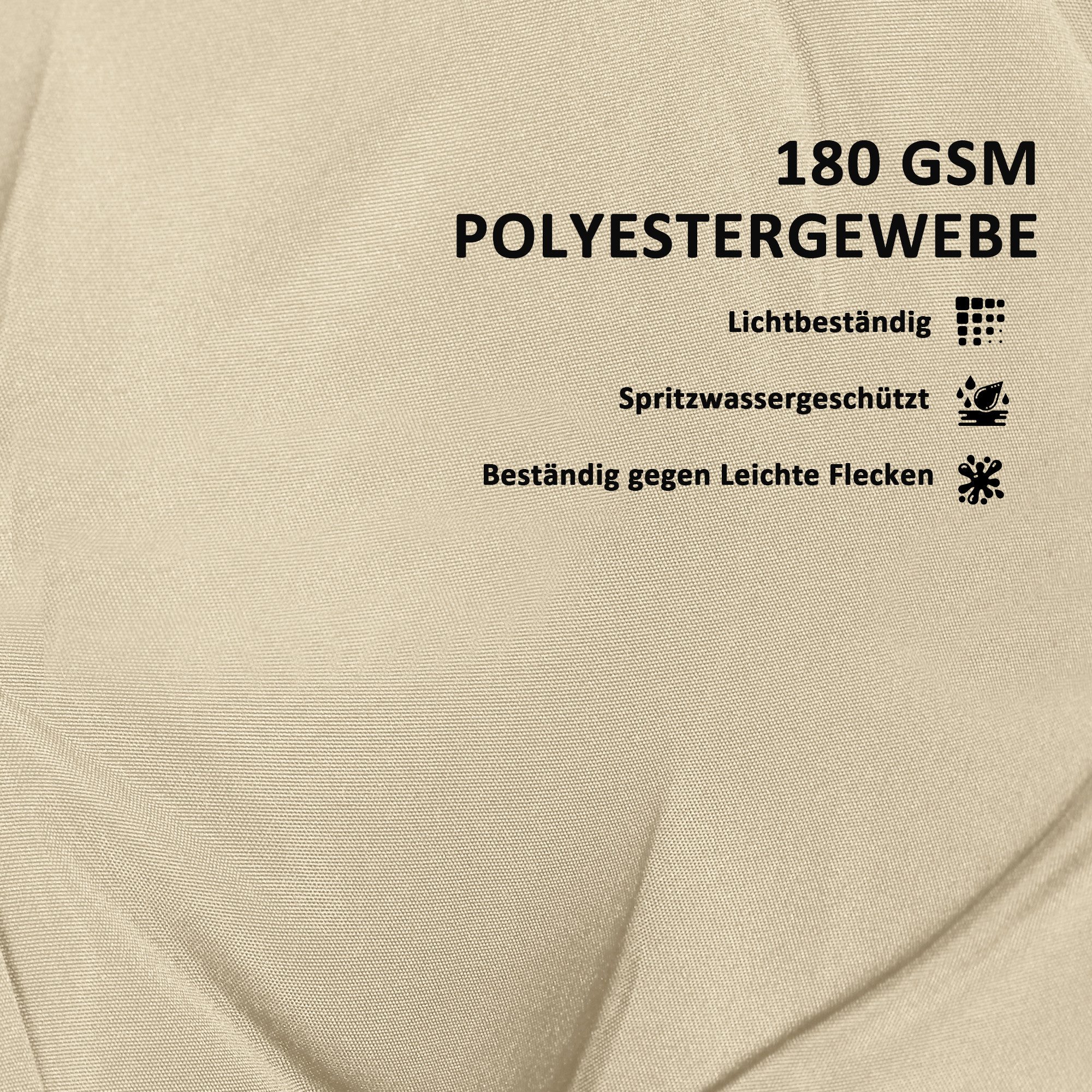 Outsunny Stuhlkissen 2 teilige Palettenpolster mit Getuftetem Design, Rückenlehne, wasserabweisend, für Europaletten Palettensofa 120 x 77 x 10 cm Beige