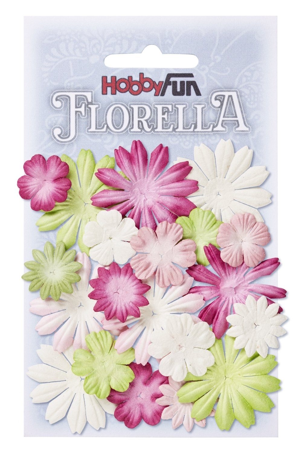 HobbyFun Dekofigur FLORELLA-Blütenmix aus Maulbeer-Papier 2 - 4 cm so
