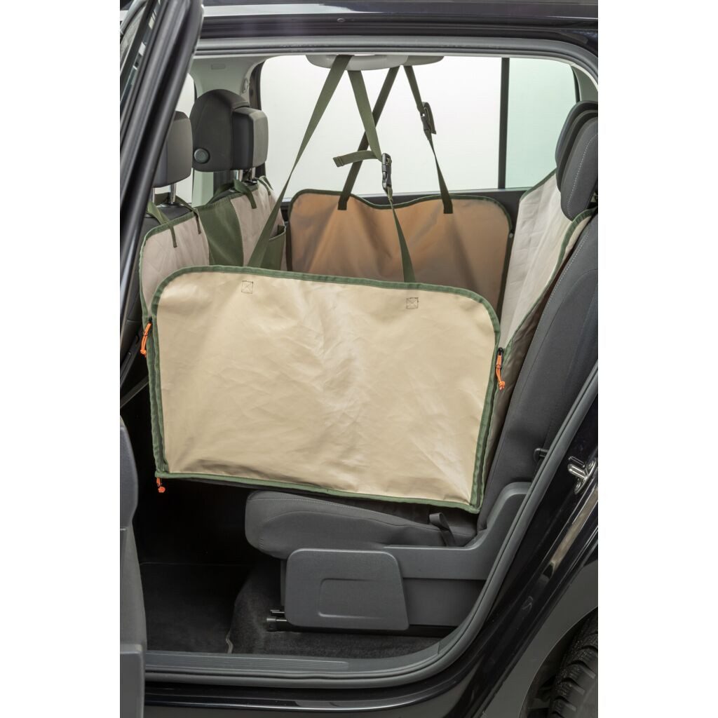 TRIXIE Tier-Autoschondecke Wendbare Autoschondecke für Hunde mit Bodenplatte und Sichtfenster - o