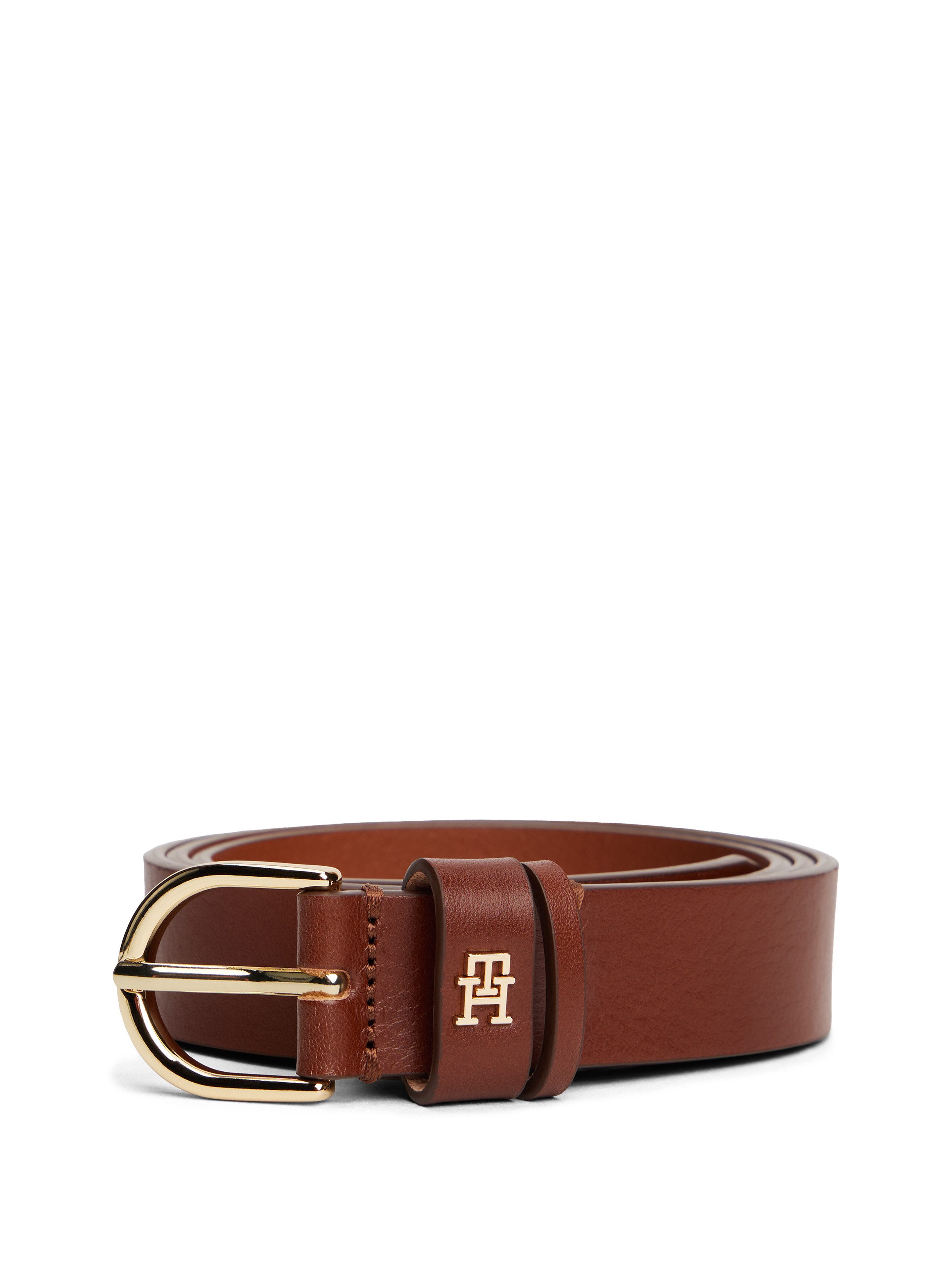 Tommy Hilfiger Ledergürtel ESSENTIAL EFFORTLESS 2.5 cm breit GOLD Logoemble günstig online kaufen