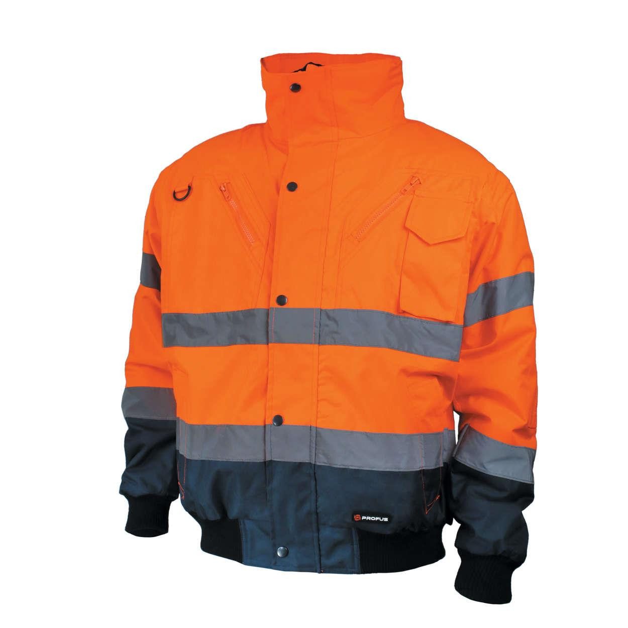 Marel Plus Arbeitsjacke JPMS Warnjacke Arbeitsjacke Schutzjacke KARDIF FLC Bomber yellow