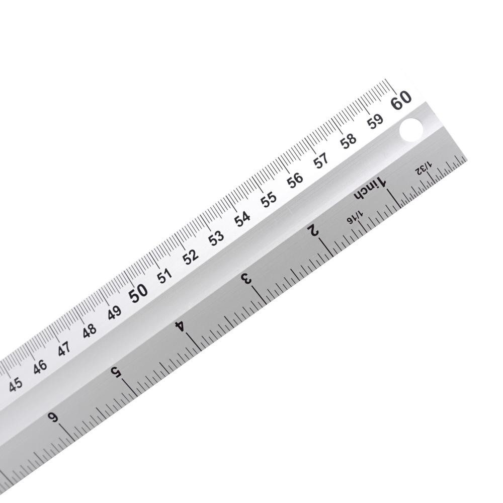 Semplix Lineal - Aluminium Lineal (Skalierung 60 cm + 24 Inch / Länge 61 cm) – Bild 2 von 3