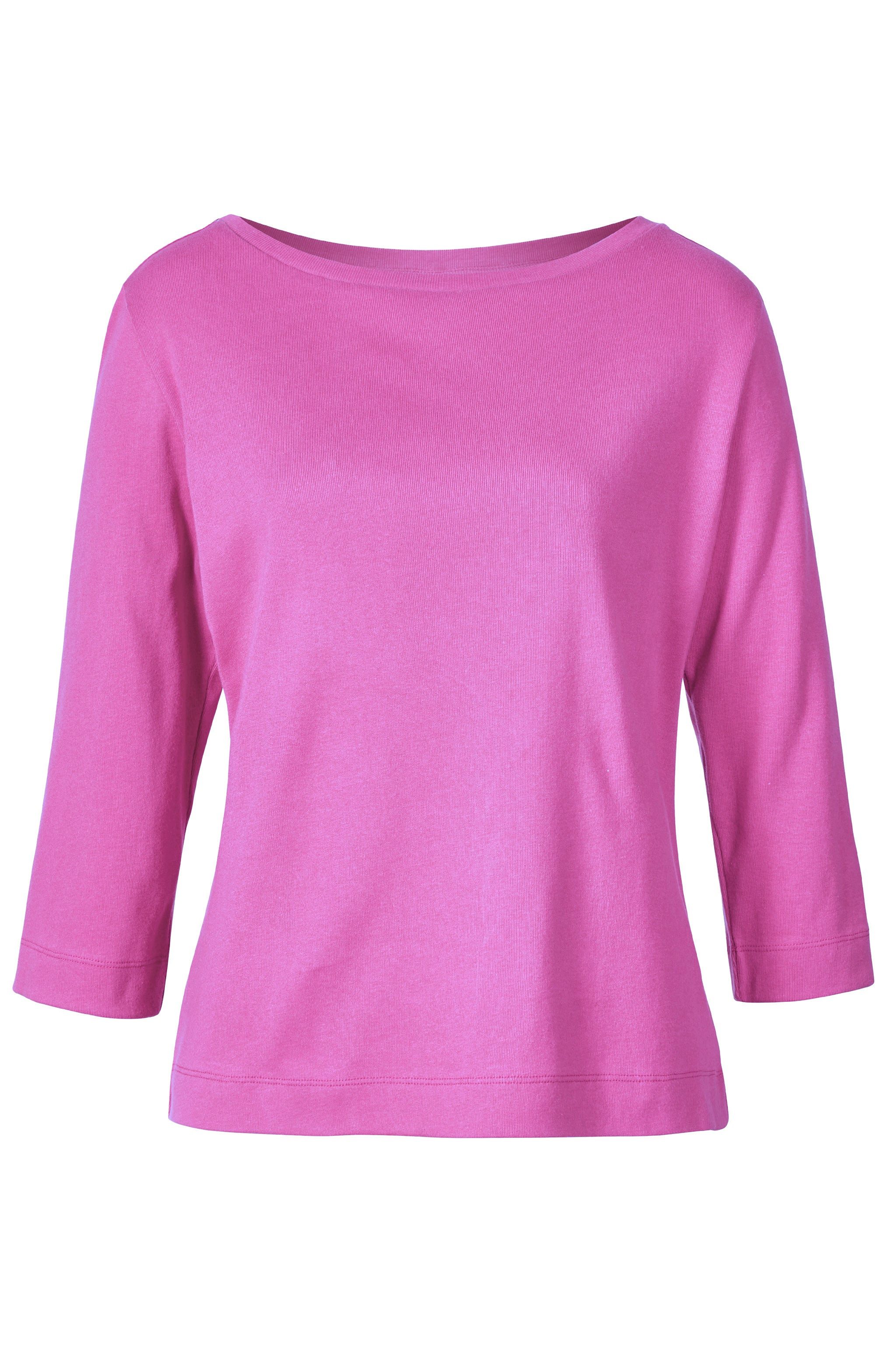 Himalaya Clothing 3/4-Arm-Shirt Basic Shirt 3/4 Arm Damen "Alma" mit Rundhalsausschnitt Bio-Baumwolle Vielseitiges Shirt mit hohem Tragekomfort