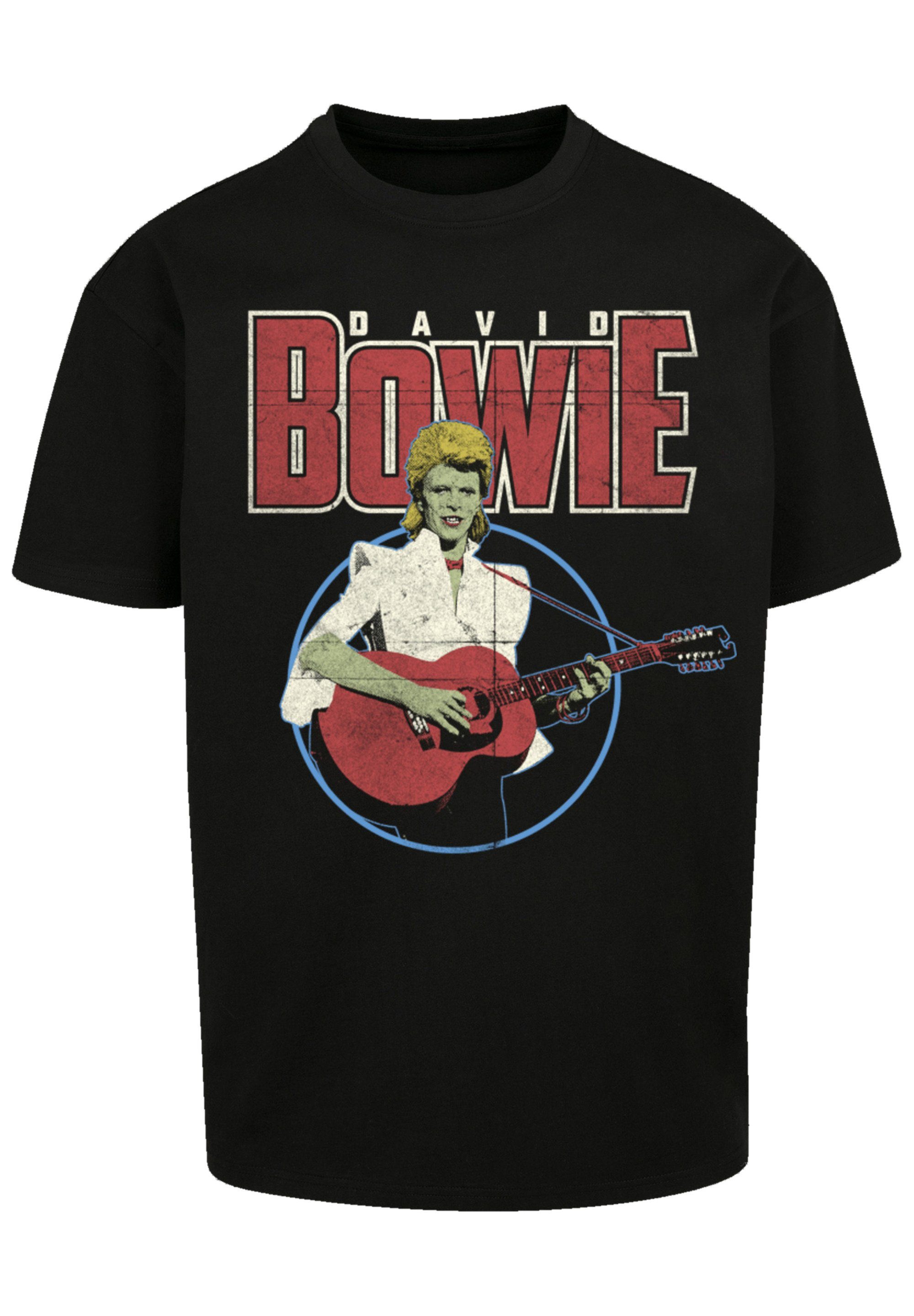 Bowie David Acoustic T-Shirt F4NT4STIC Print Bootleg