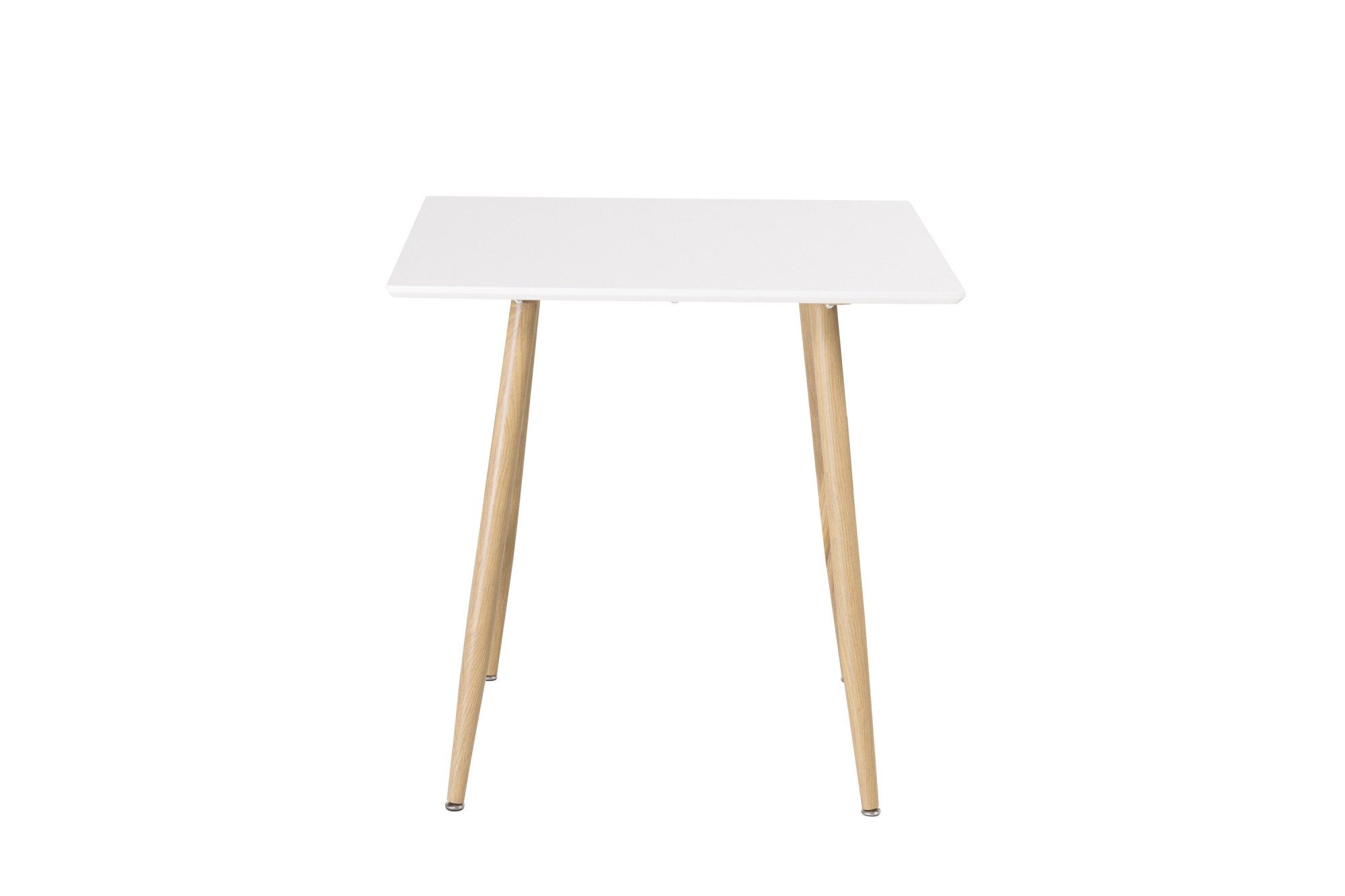 Venture Home Esstisch Polar, runder Esstisch in Eichenholz-Optik, modern, Ø 90 cm, Esszimmertisch, MDF, Stahlbeine, quadratisch, kompakt, modern