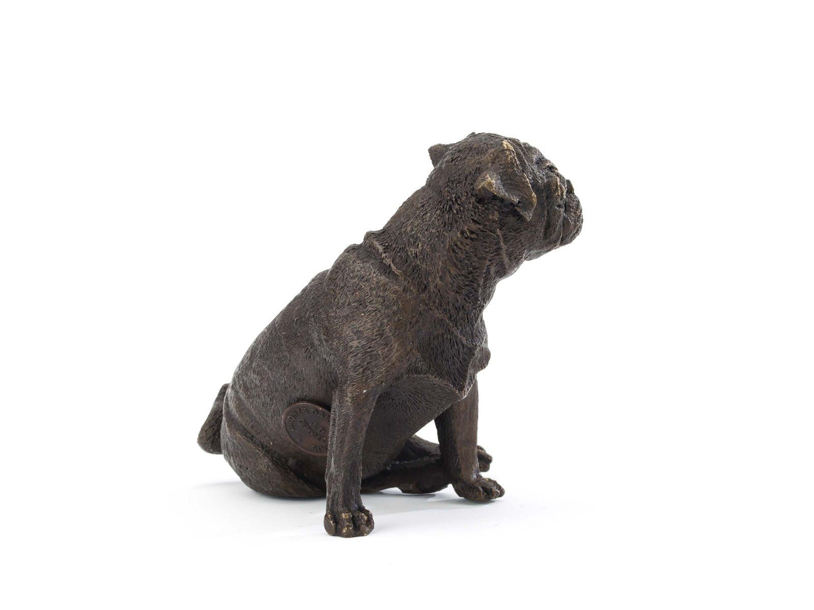Bronzefigur Hund Bronzeskulptur Skulptur Skulptur Bulldogge antik Aubaho Dogge Bronze