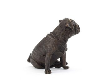Aubaho Skulptur Bronzefigur Bulldogge Hund Dogge Skulptur Bronze Bronzeskulptur antik