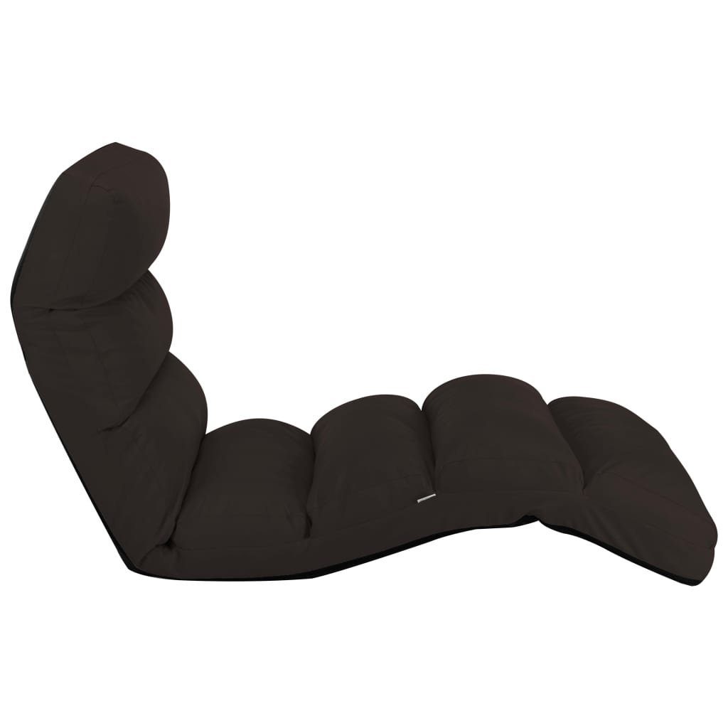 vidaXL Chaiselongue Bodenstuhl Faltbar Braun Kunstleder, 1 Teile