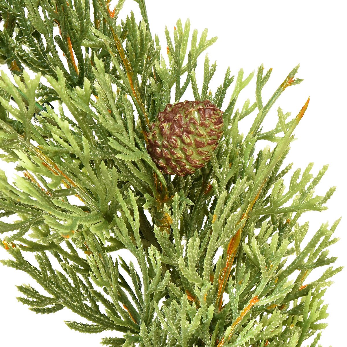 Winterliche Kunstpflanze Künstlicher Tannenkranz mit Zapfen für dekorative, Florists Products, Höhe 6 cm