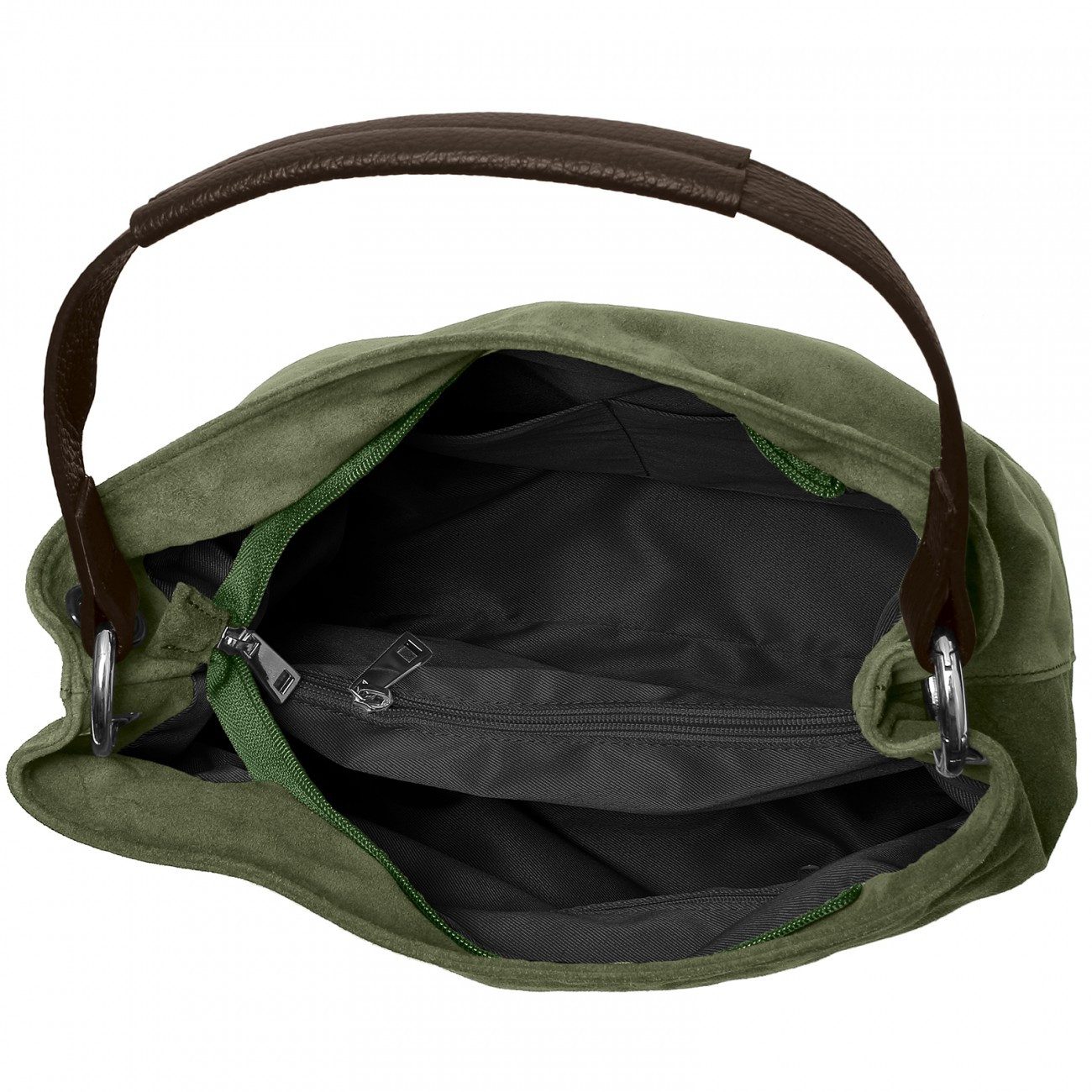 Caspar Schultertasche Damen Veloursleder Handtasche Klassisch - PREMIUM LIN günstig online kaufen