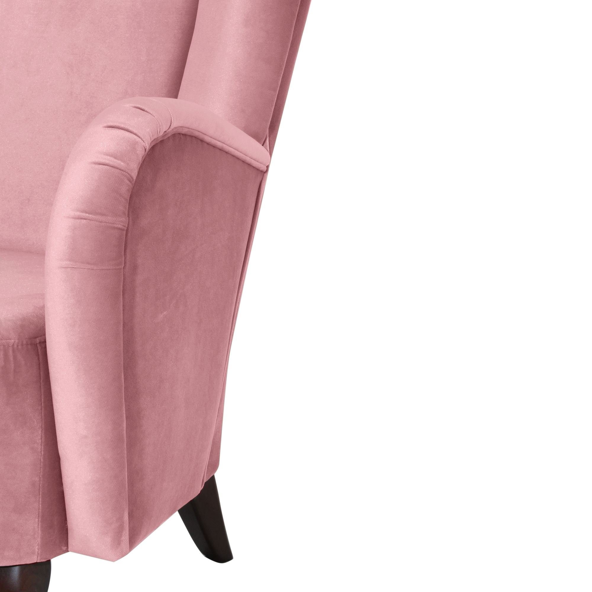 / aufm Kessel 1-St), rosé inkl. nussbaum Sessel Hochlehnsessel Buche hochwertig 58 Bezug Samtvelours Versand, Kostenlosem (Sparpreis Kailey verarbeitet,bequemer dunkel Sitz