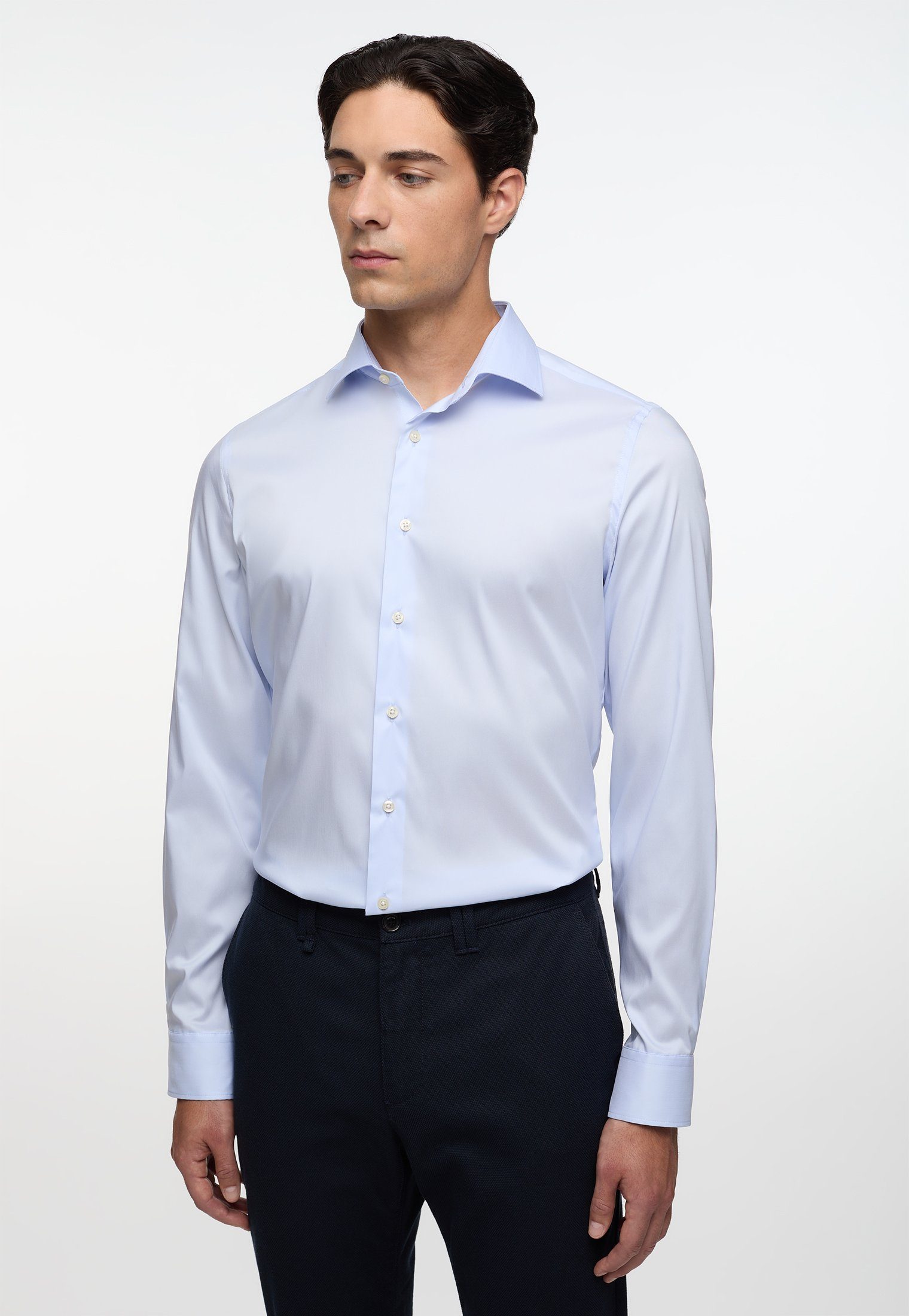 Eterna Langarmhemd SLIM FIT EASY IRON (bügelleicht)