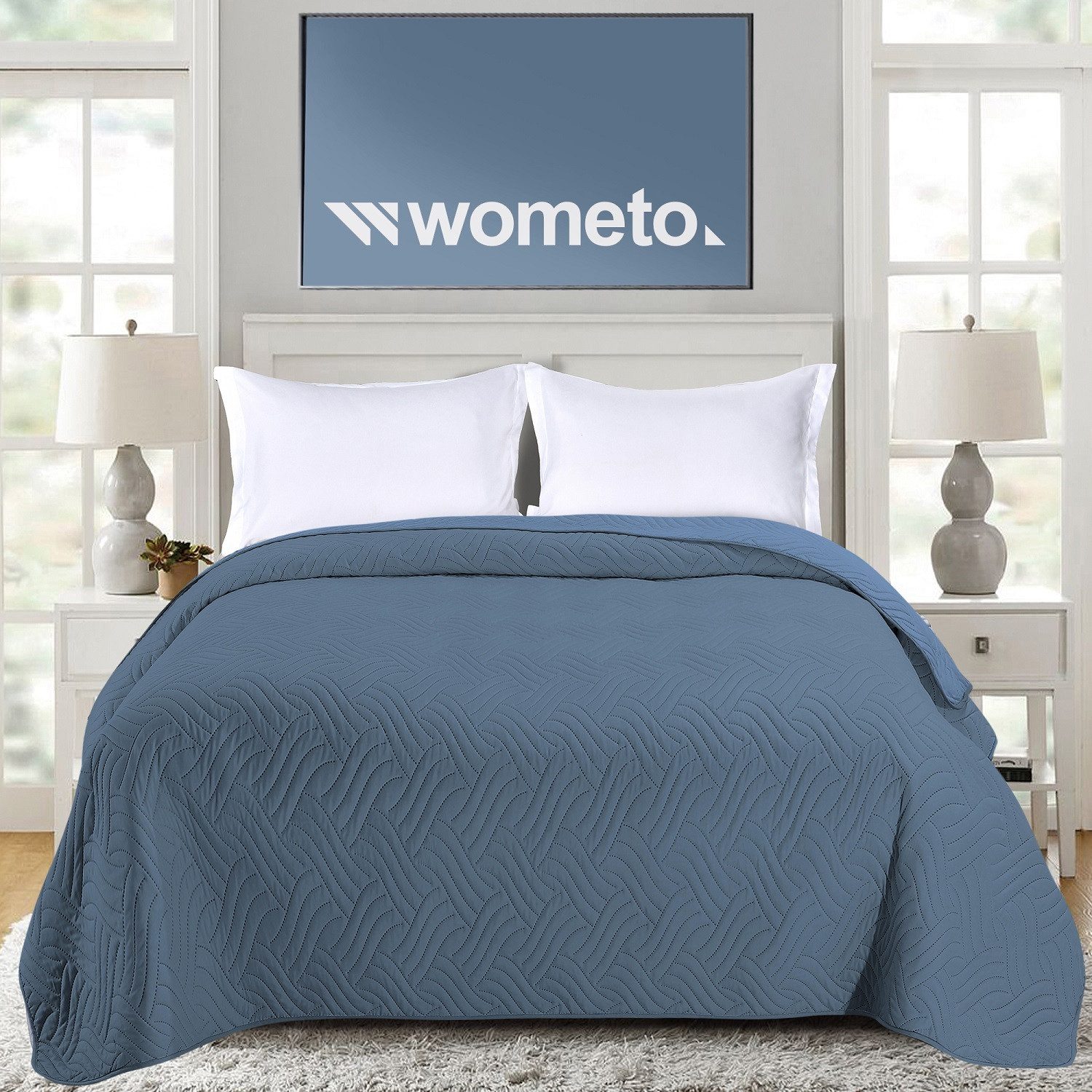 wometo Tagesdecke Wendedecke XXL aus samtweicher Microfaser, OEKO-TEX®, wat günstig online kaufen