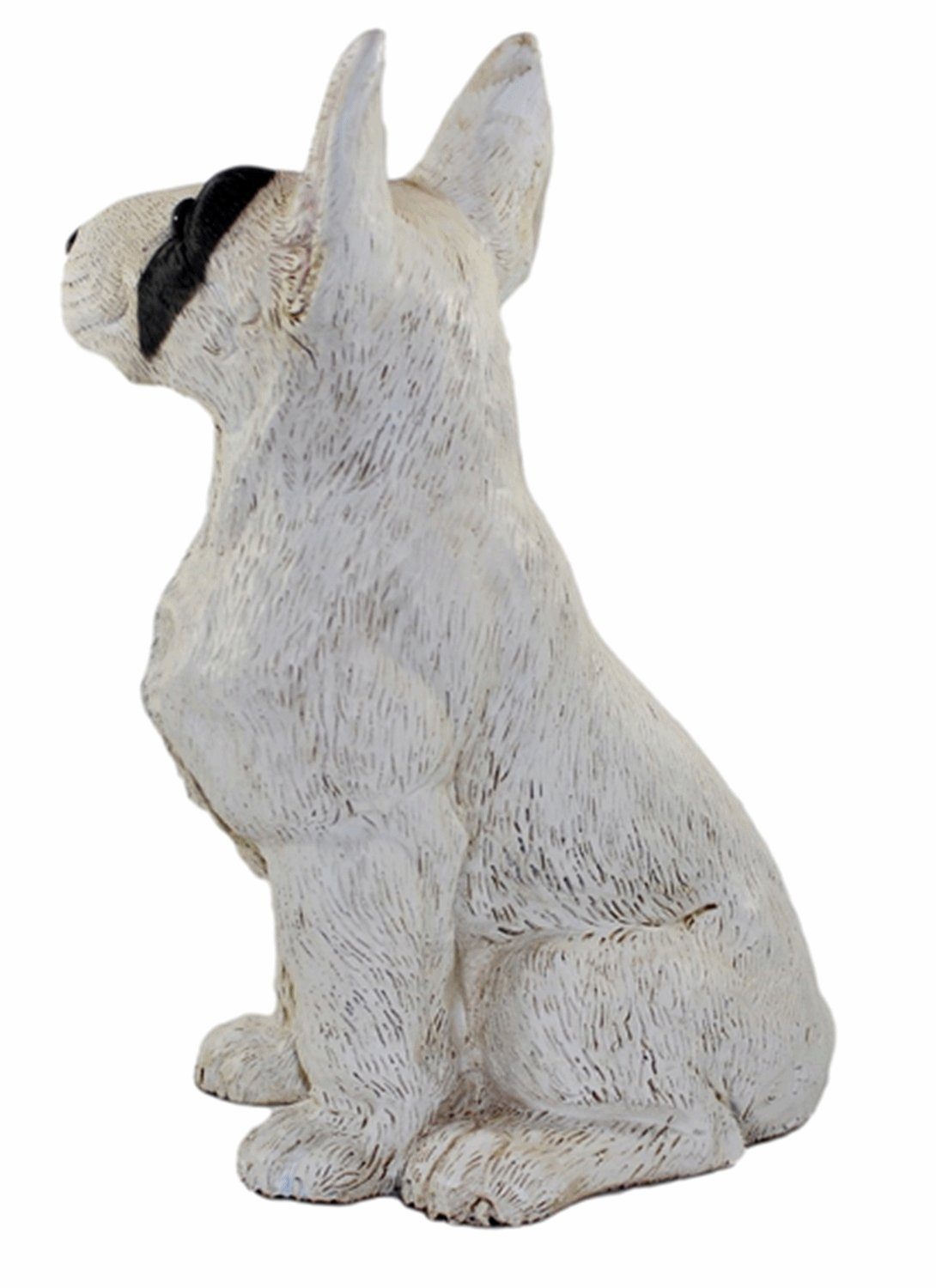 aus weiß Figur Castagna Terrier Hund cm Bull Resin Castagna Kollektion Tierfigur H 32