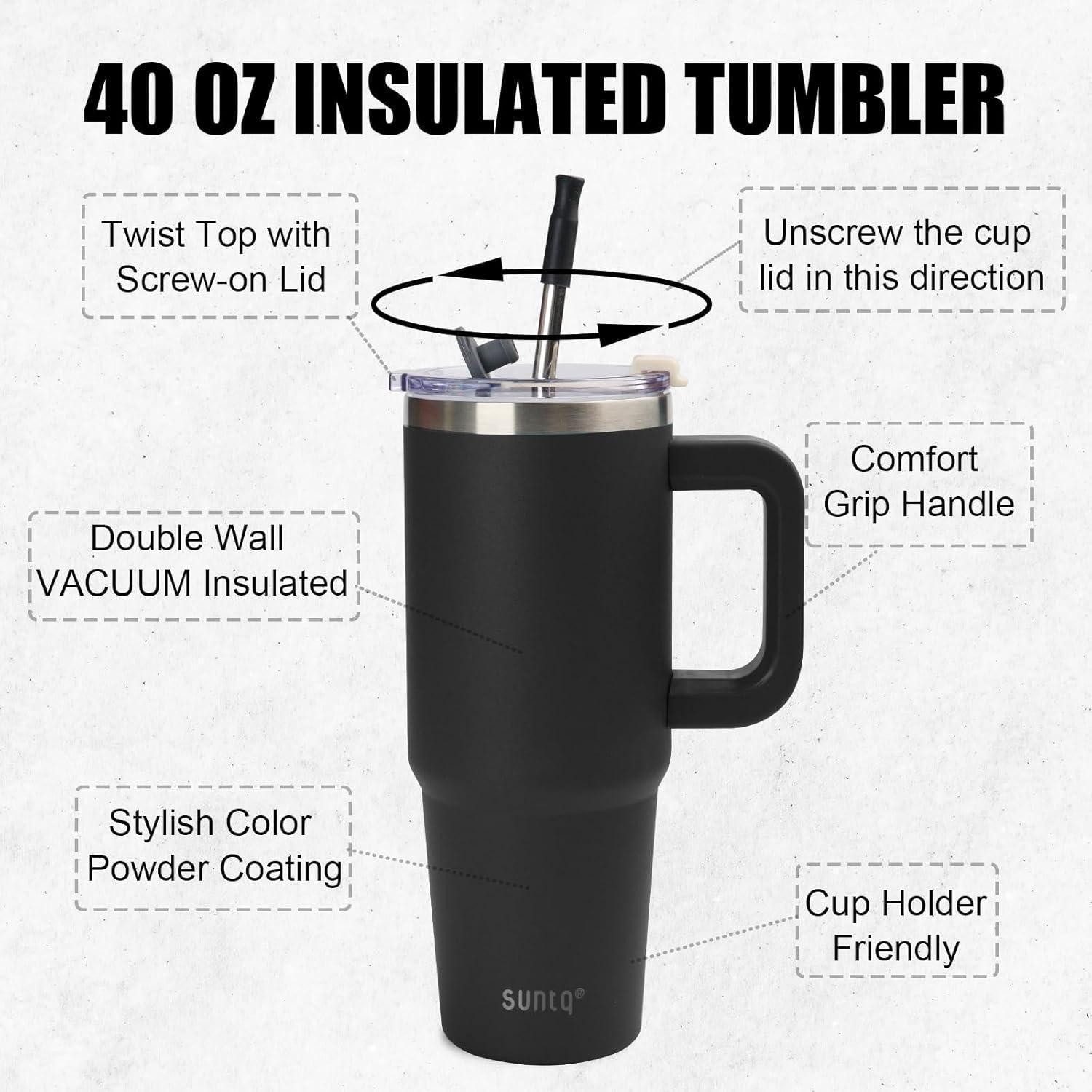 LuxusKollektion Thermobecher 40oz Tumbler mit Griff, doppelwandige