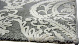 Teppich Moderner Teppich Wohnzimmerteppich Barock Ornamente grau braun, Carpetia, rechteckig, Höhe: 11 mm