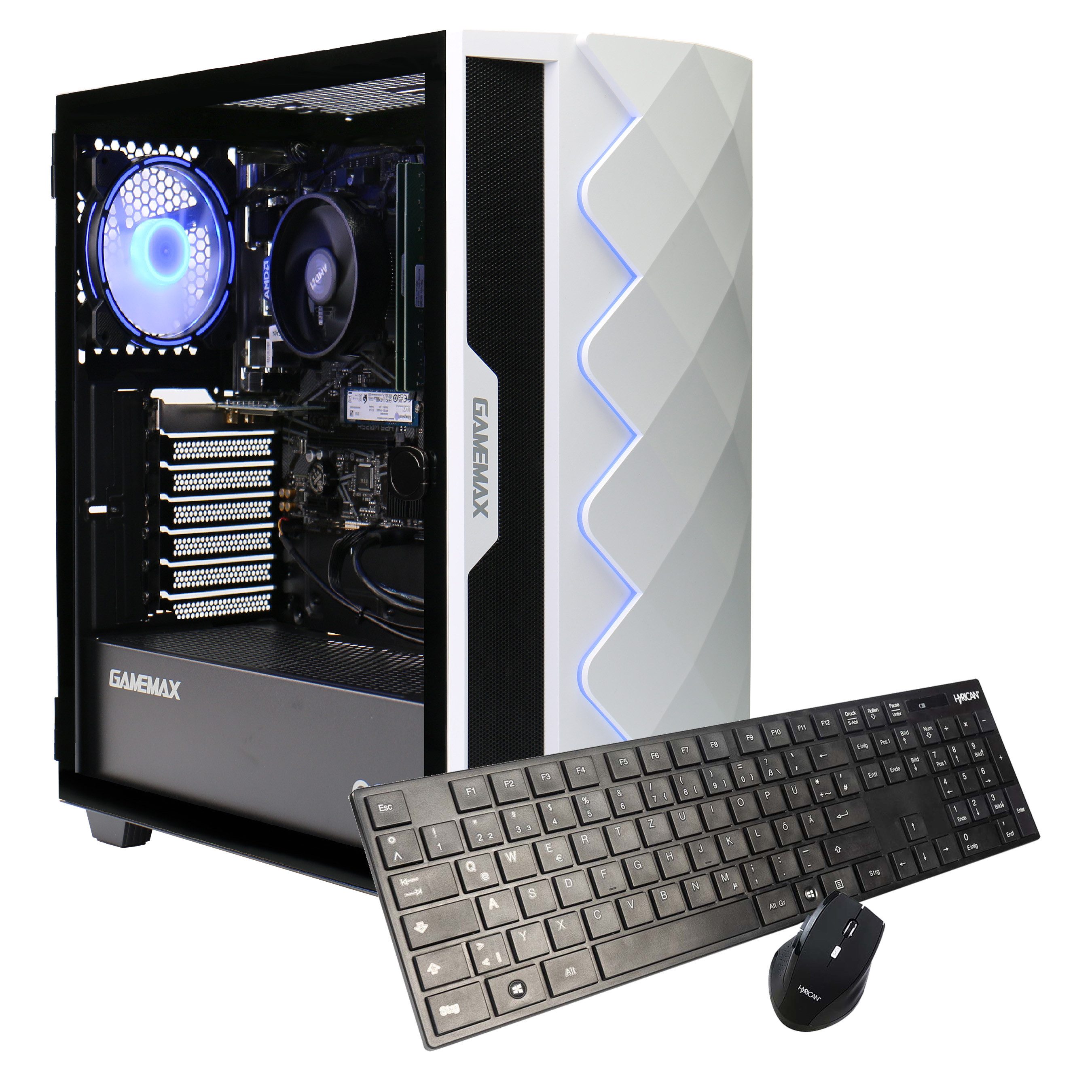 GAMEMAX Diamond WT 7579 AMD Ryzen 5 5600G 32GB DDR4 1TB SSD PC (AMD Ryzen 5 5600G, Radeon™ Onboard Graphics, 32 GB RAM, 1000 GB SSD, Luftkühlung, Windows 11)