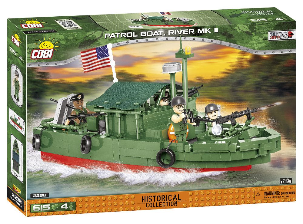 2238 Patrol Boat River MK II Vietnam War Boot 615 Teile 4 Figuren Spielbausteine