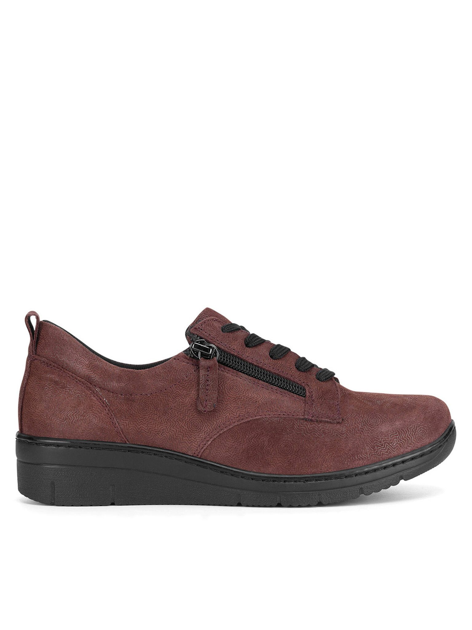 Go Soft Halbschuhe Damen WI23-REBECA-21 Dunkelrot Schnürschuh