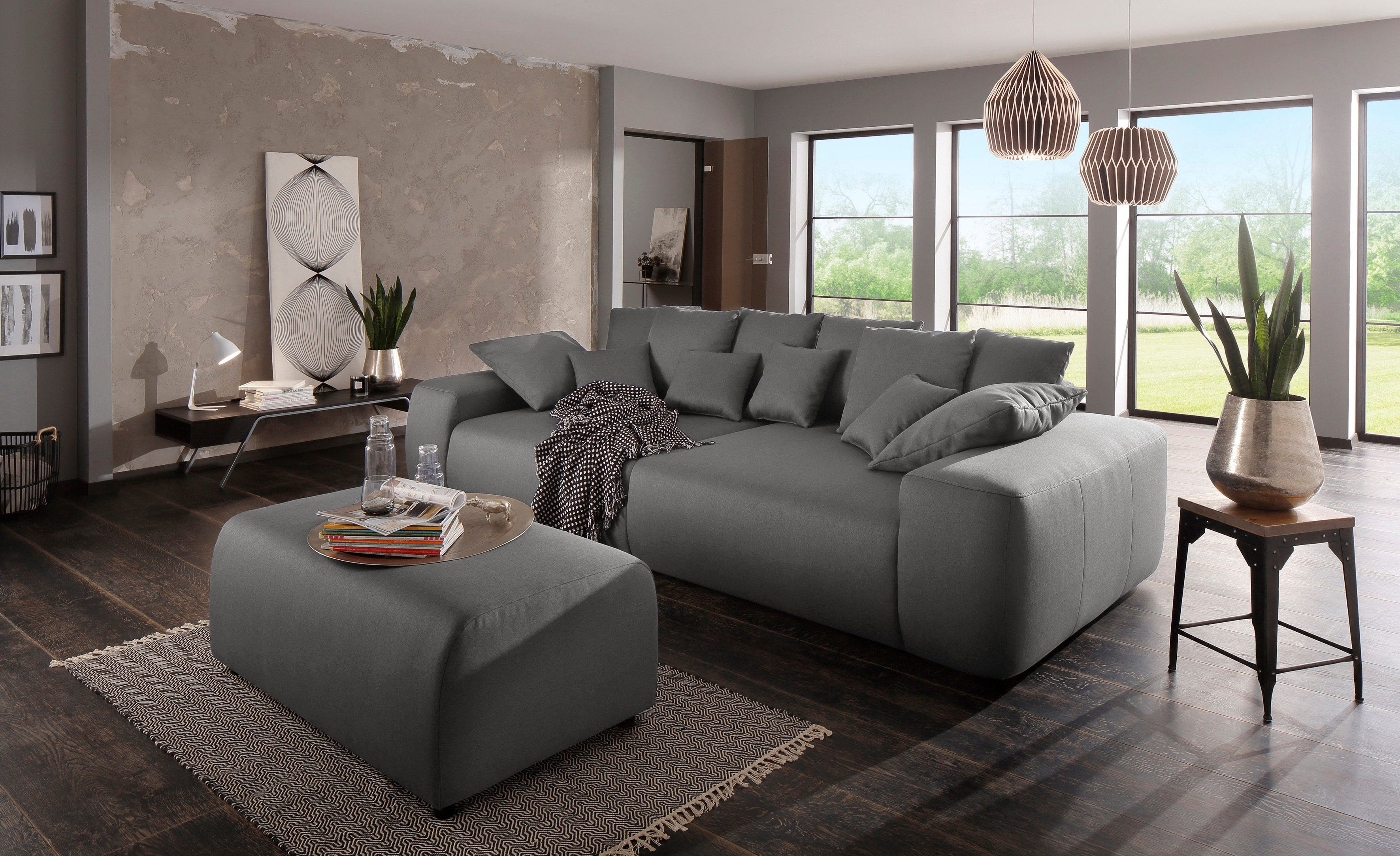 Home affaire Big-Sofa »Sundance Luxus«, mit besonders hochwertiger  Polsterung für bis zu 140 kg pro Sitzfläche online kaufen | OTTO