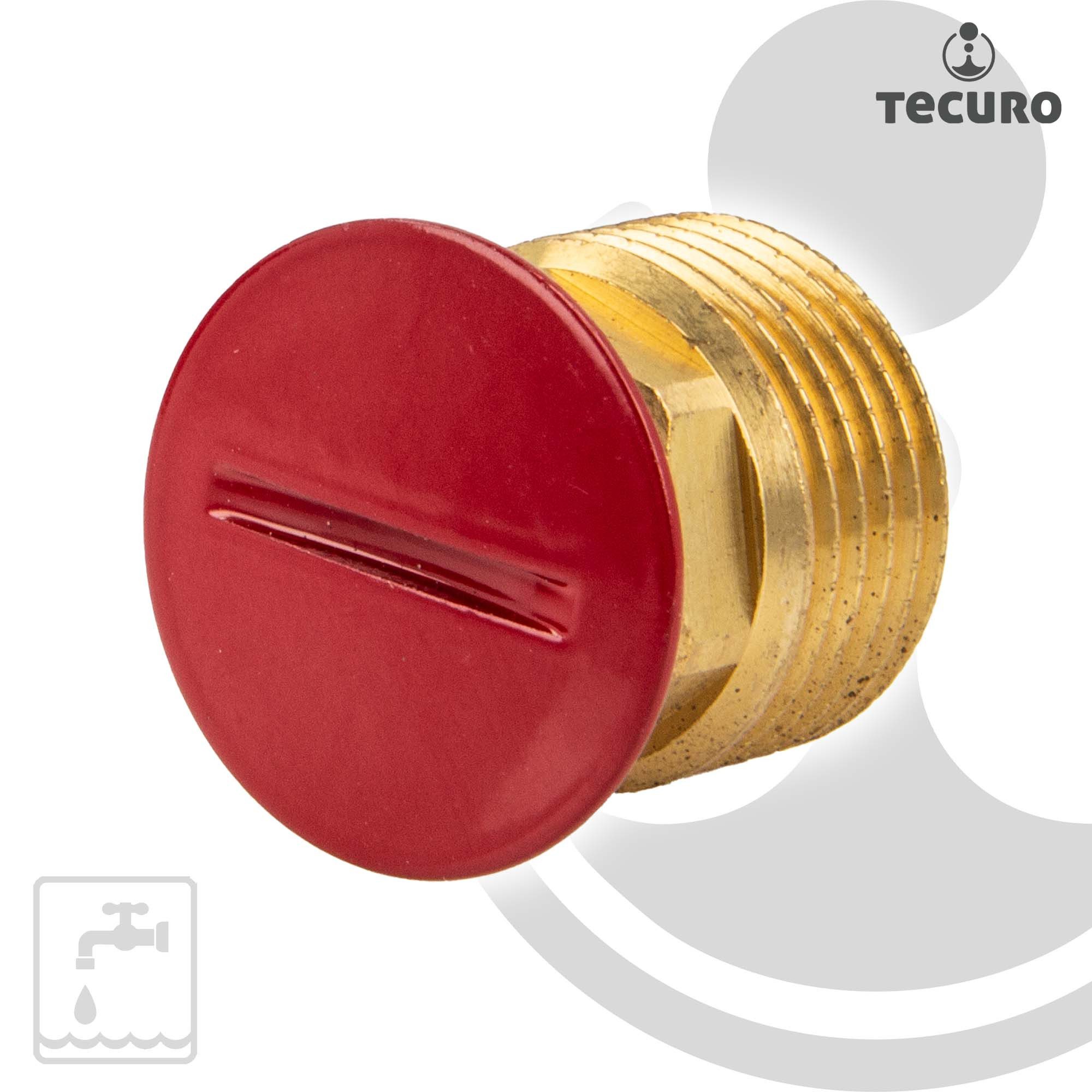tecuro Gewindefitting Verschluss - Stopfen AG G 1/2 Zoll, optional mit Rosette, 1/2 Zoll